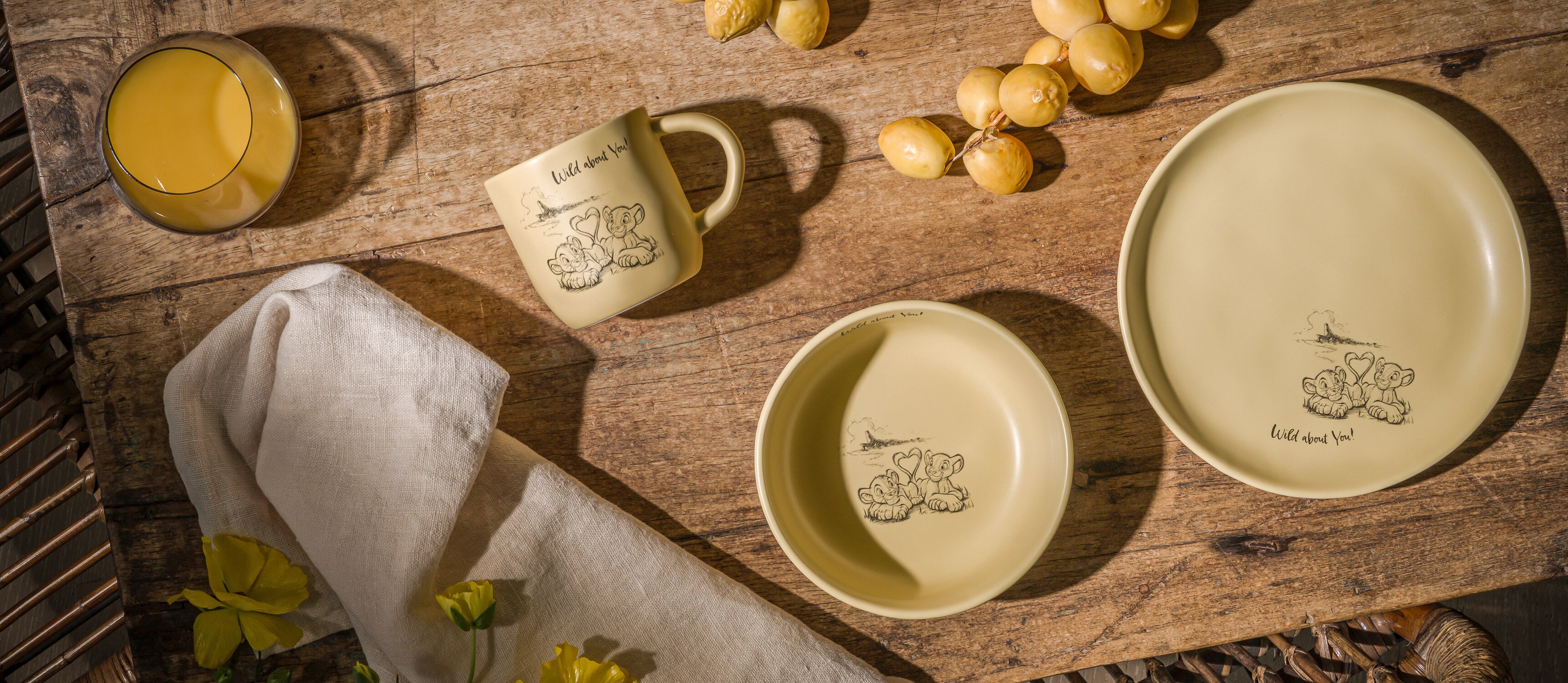 Lion King mug, plate, bowl
