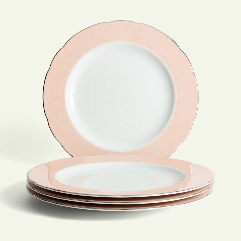 Moments dekketallerken rosa 32 cm 4-pk