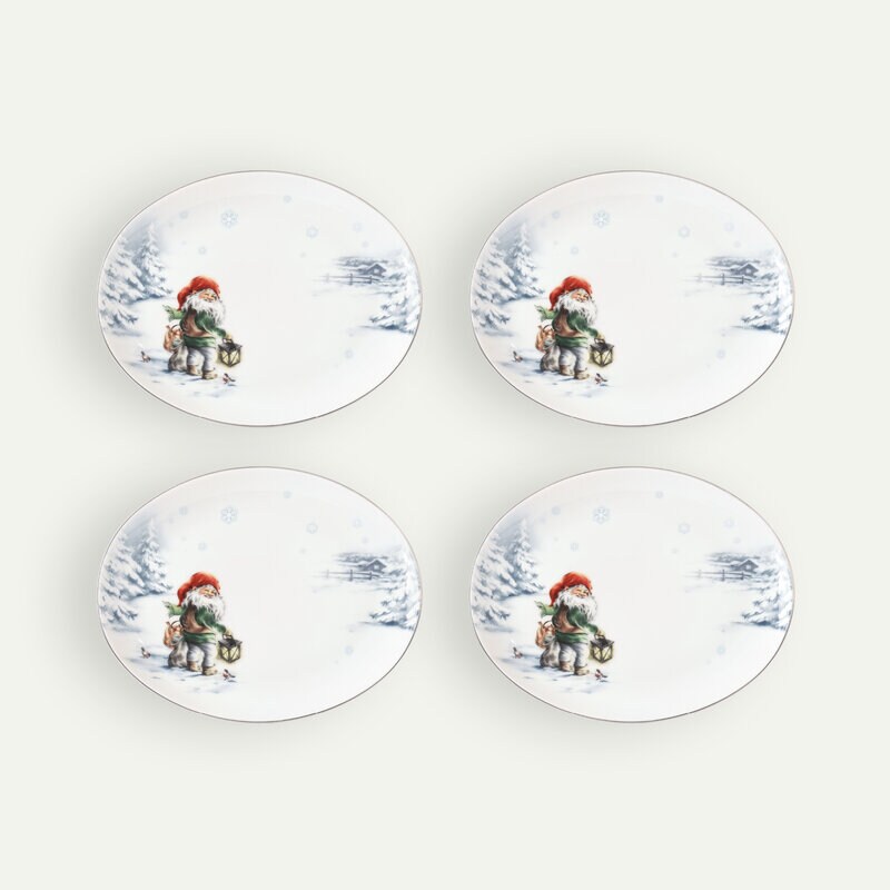 Weihnachtsfreude Kuchenteller 22 cm 4er-Pack