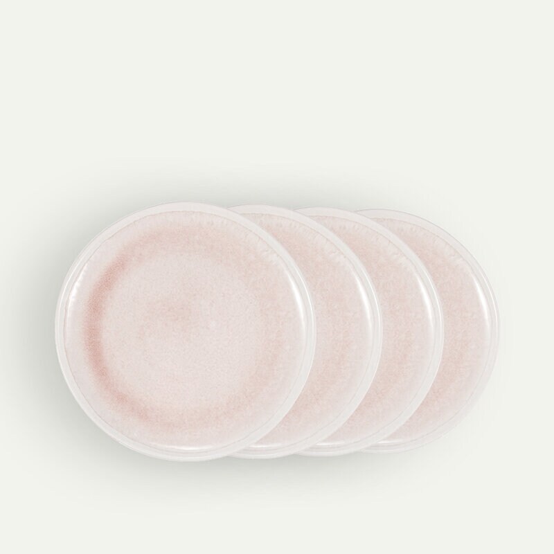 Rosé Kuchenteller 23 cm 4er-Pack