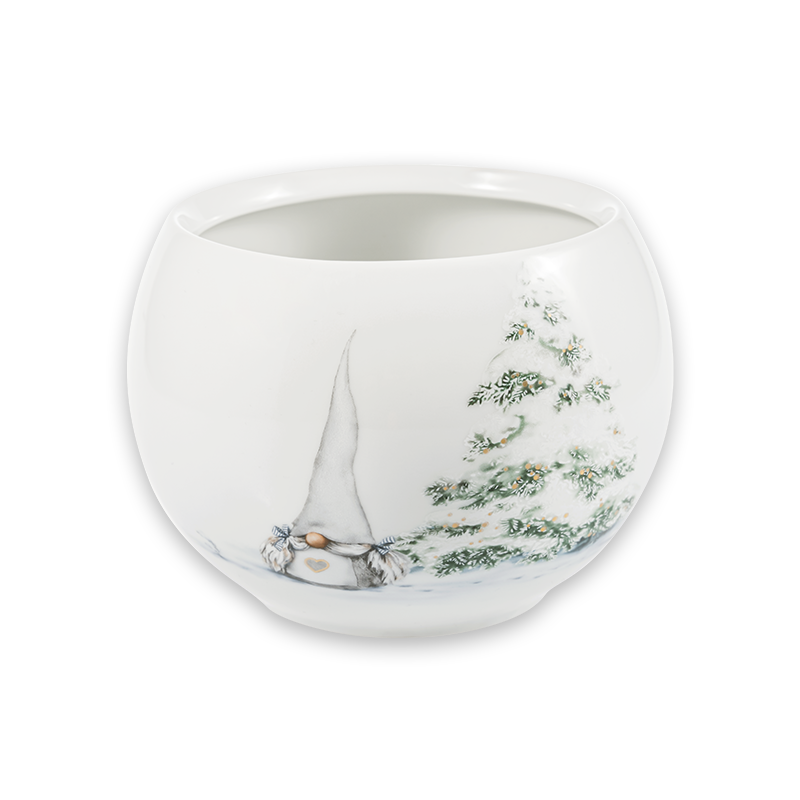 Weihnachtswichtel Weiße Schale 10 cm