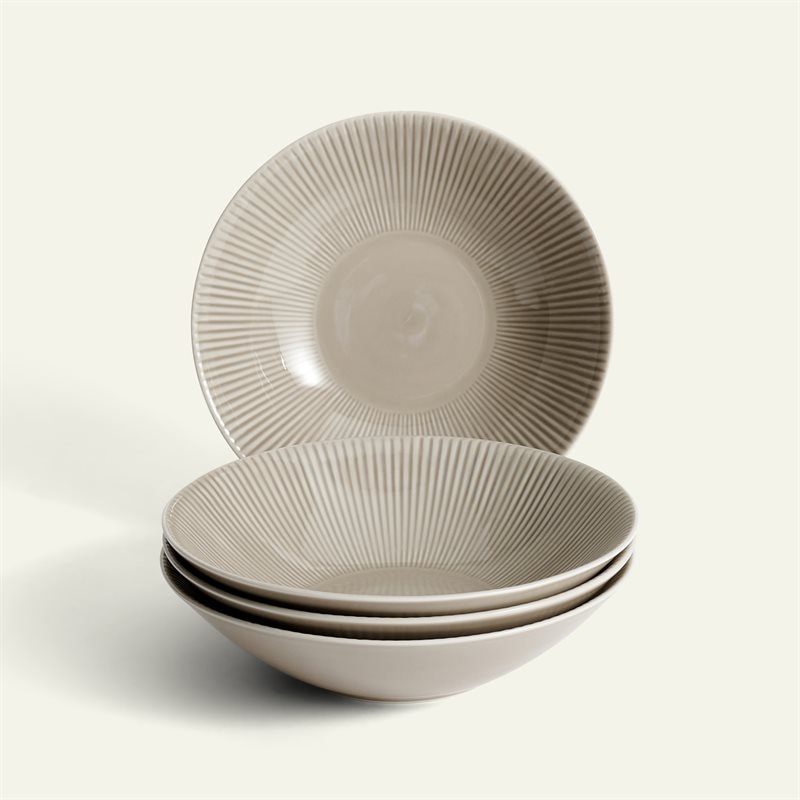 Nordic Dawn skål 19 cm 4-pk, Bark