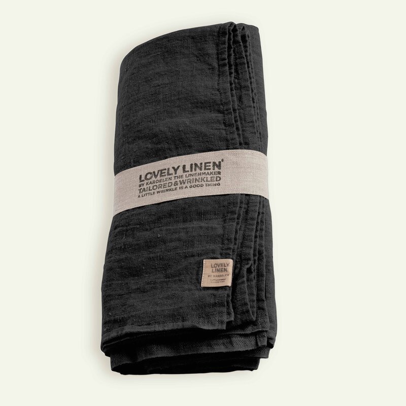 Lovely Linen Lovely dug 145 x 250 cm, Dark Grey