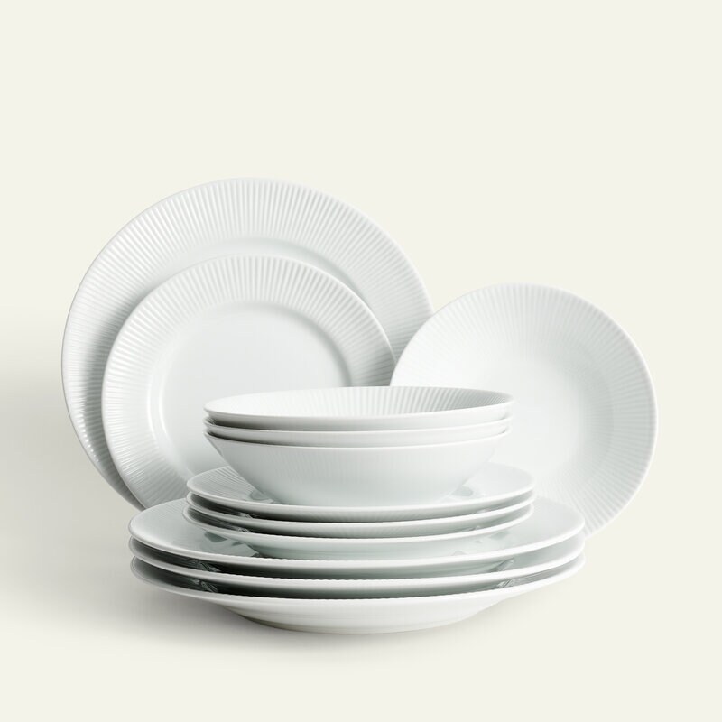 Nordic Dawn Teller-Set 12-teilig, Schimmer Geschirr set Teller set
