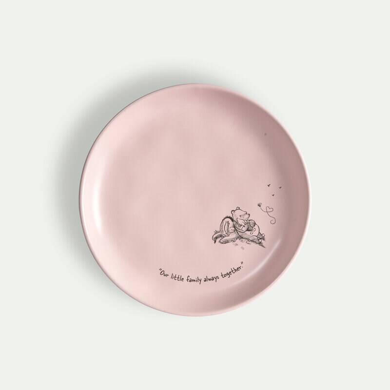 Winnie Puuh Kuchenteller Family 20 cm, Hellrosa