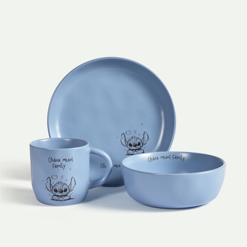 Stitch Set Ohana 3 Teile, Blau