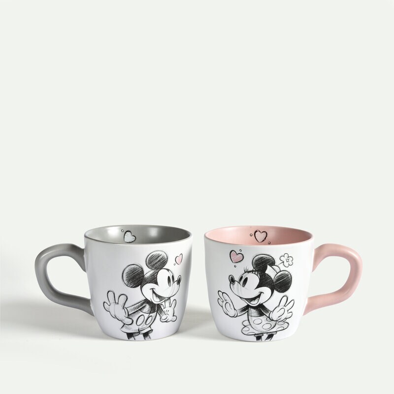 Mickey Mouse und Minnie Mouse Love Tasse 30 cl 2er-Pack