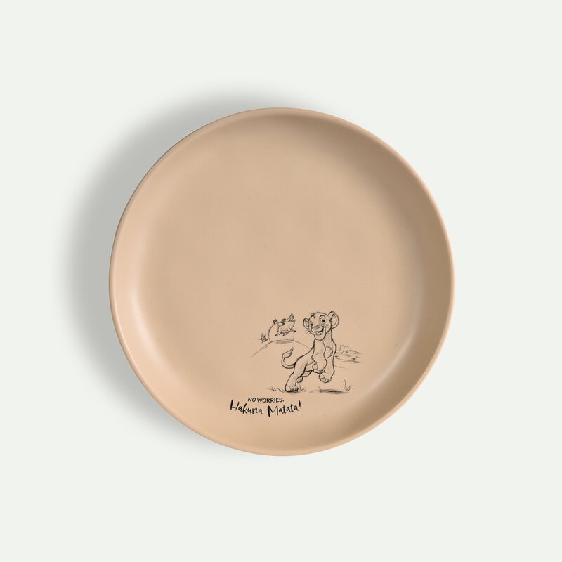Løvenes konge asjett Hakuna Matata 20 cm, Sandbrun