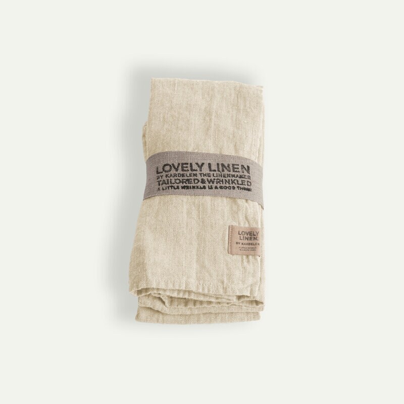 Lovely Linen Lovely serviet 45 x 45 cm 4-pak, Vanilla