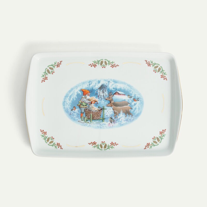 Traditionelle Weihnachten Platte 39 x 27 cm