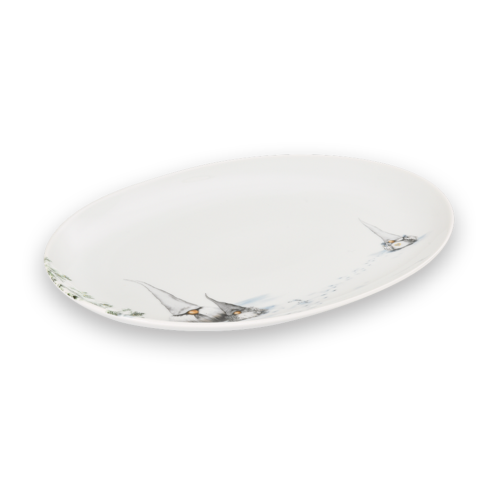 Åsas Tomtejul Vit serveringsfat 33 cm