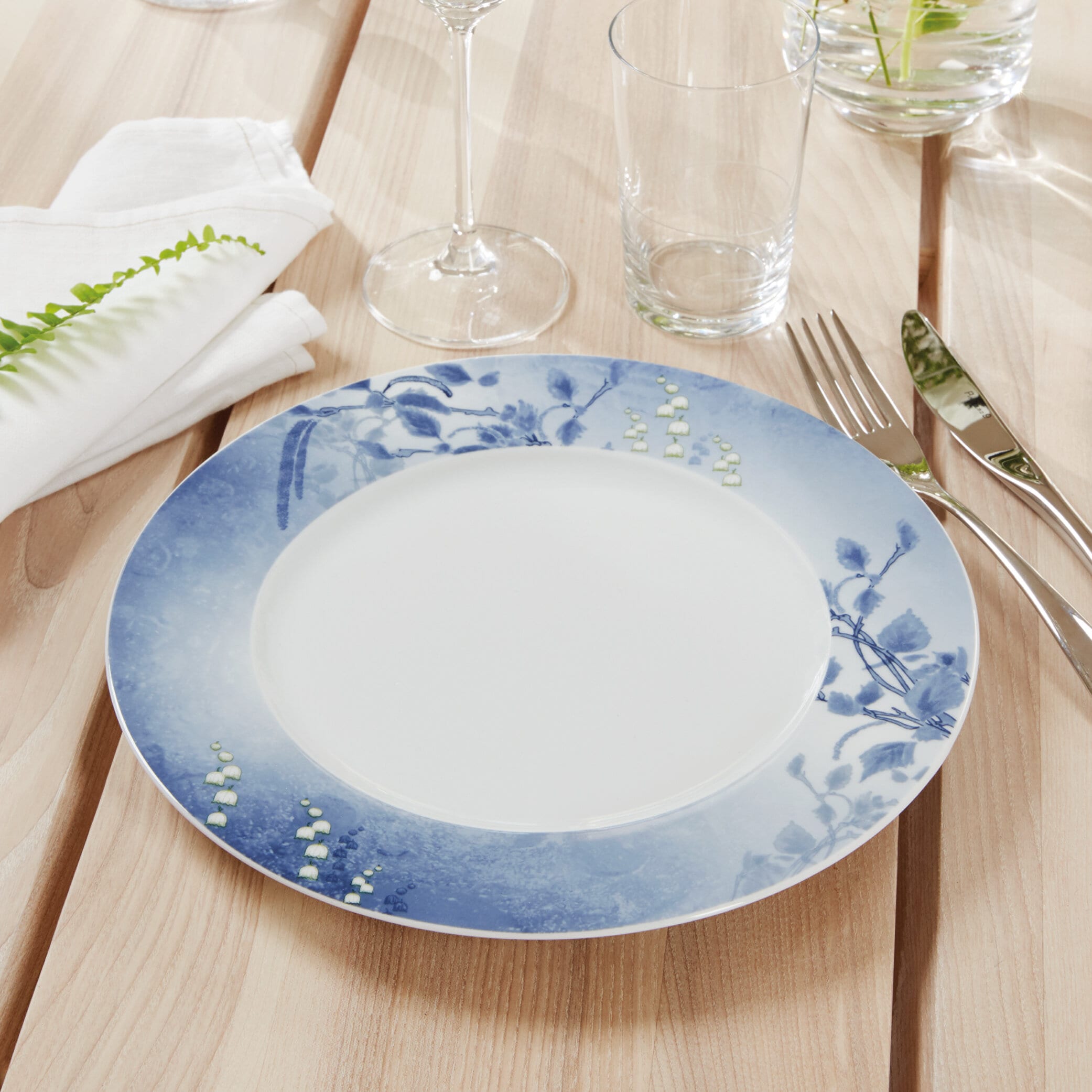 Nordic Blue tallerken 26 cm 4-pk, Blå