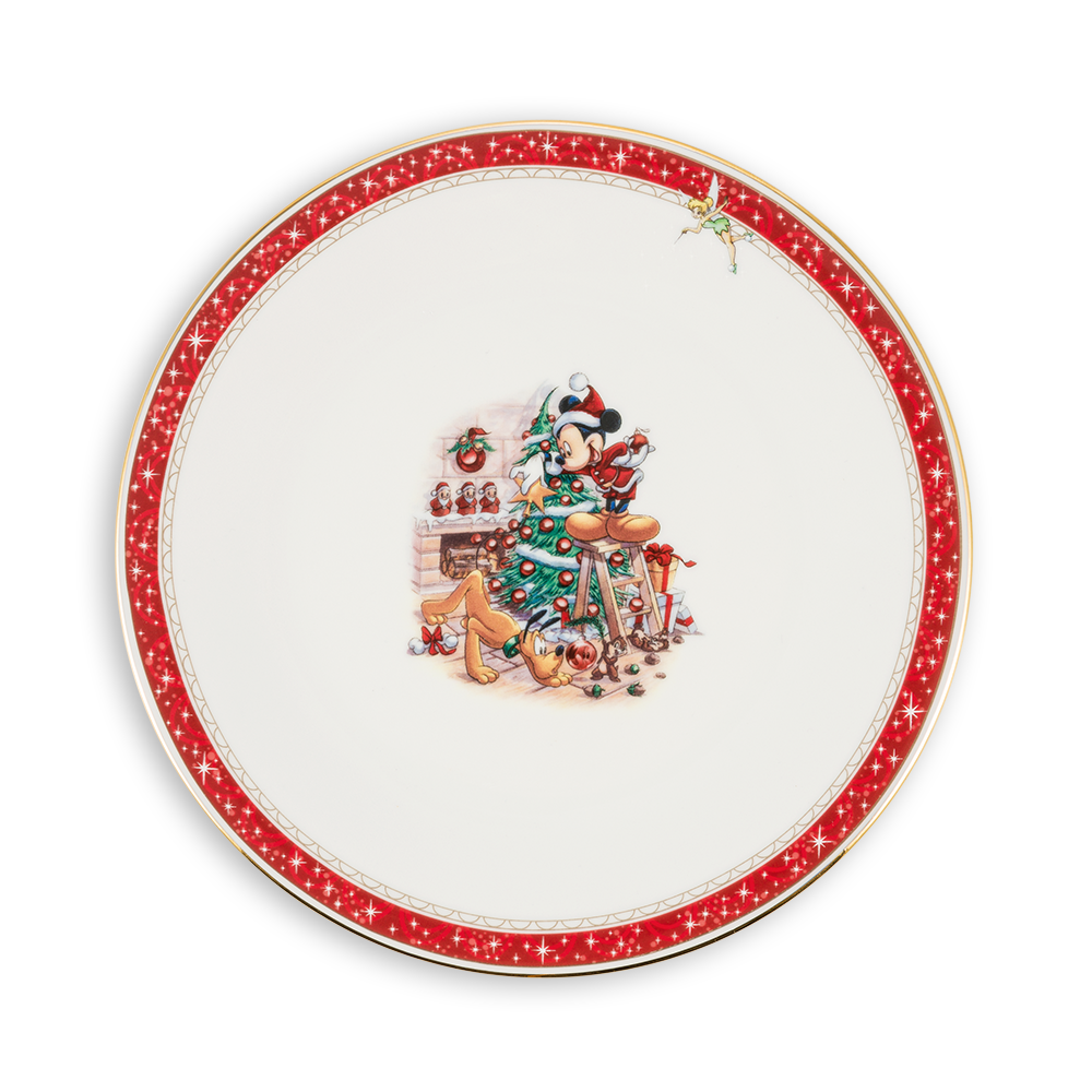 Disney Jul Jubileum assiett 21 cm Plutos Julgran Fyrklövern