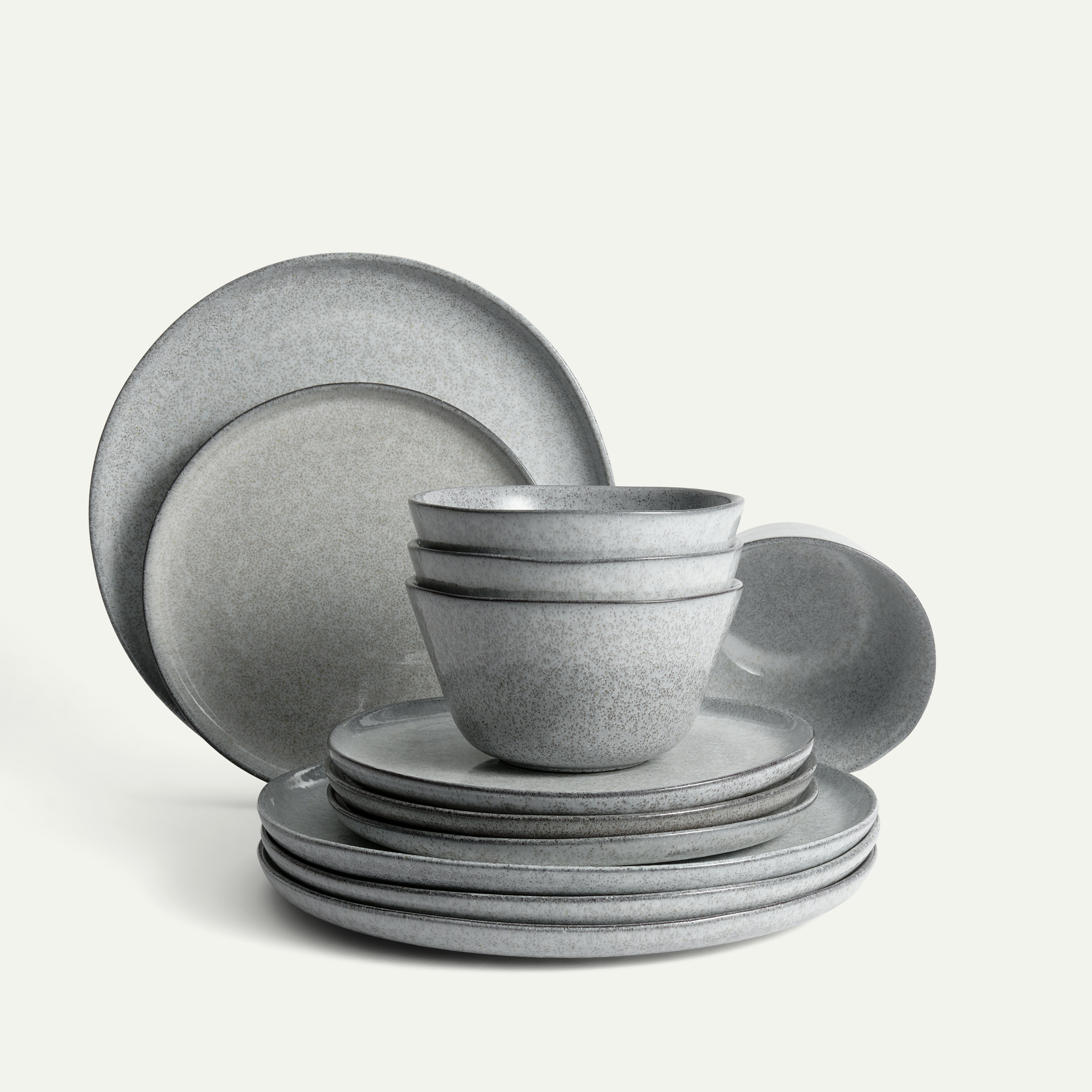 Pepper tallriksset 12 delar, 4 pers Servis Tallrikar set