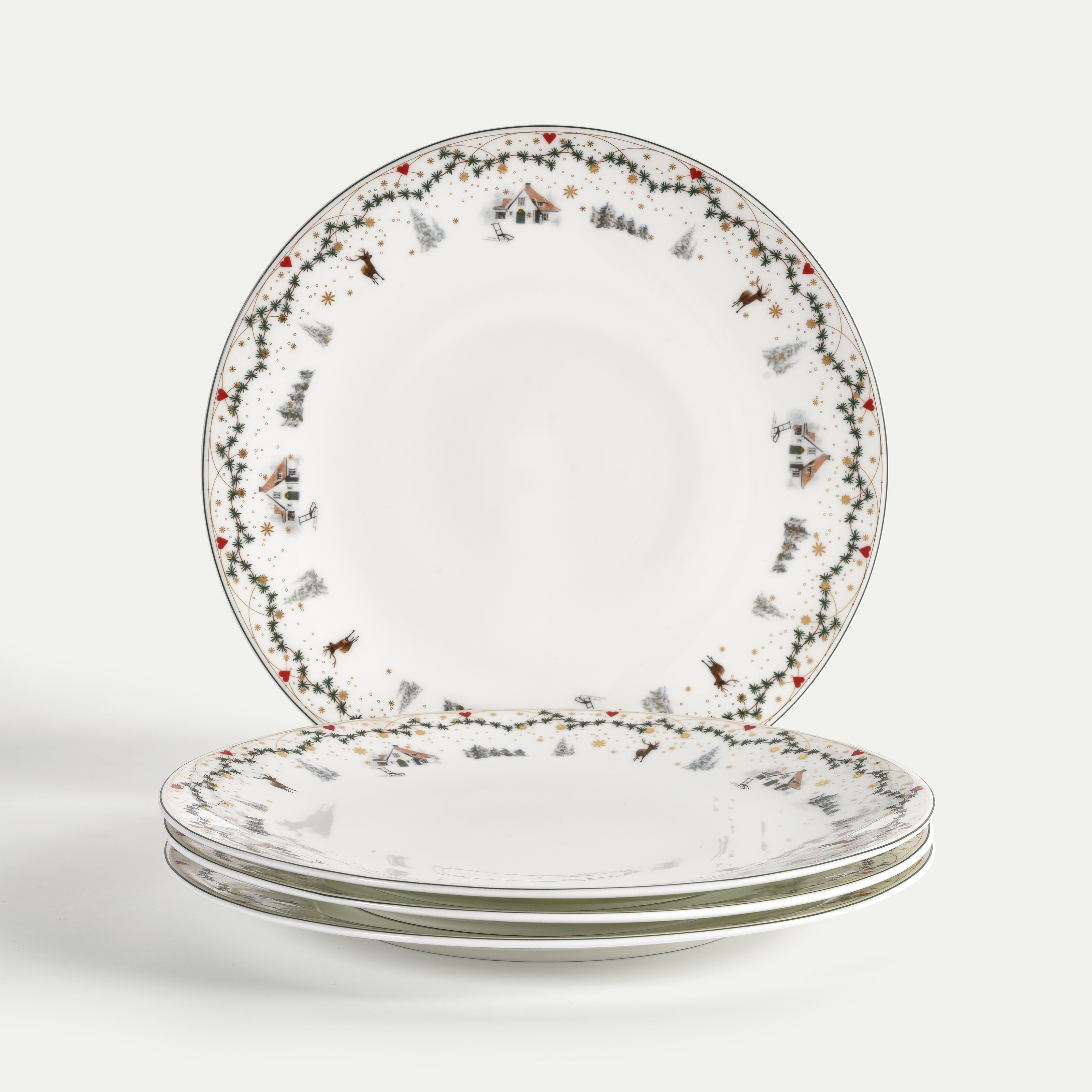 Julminnen tallrik 28 cm 4-pack, Minnen
