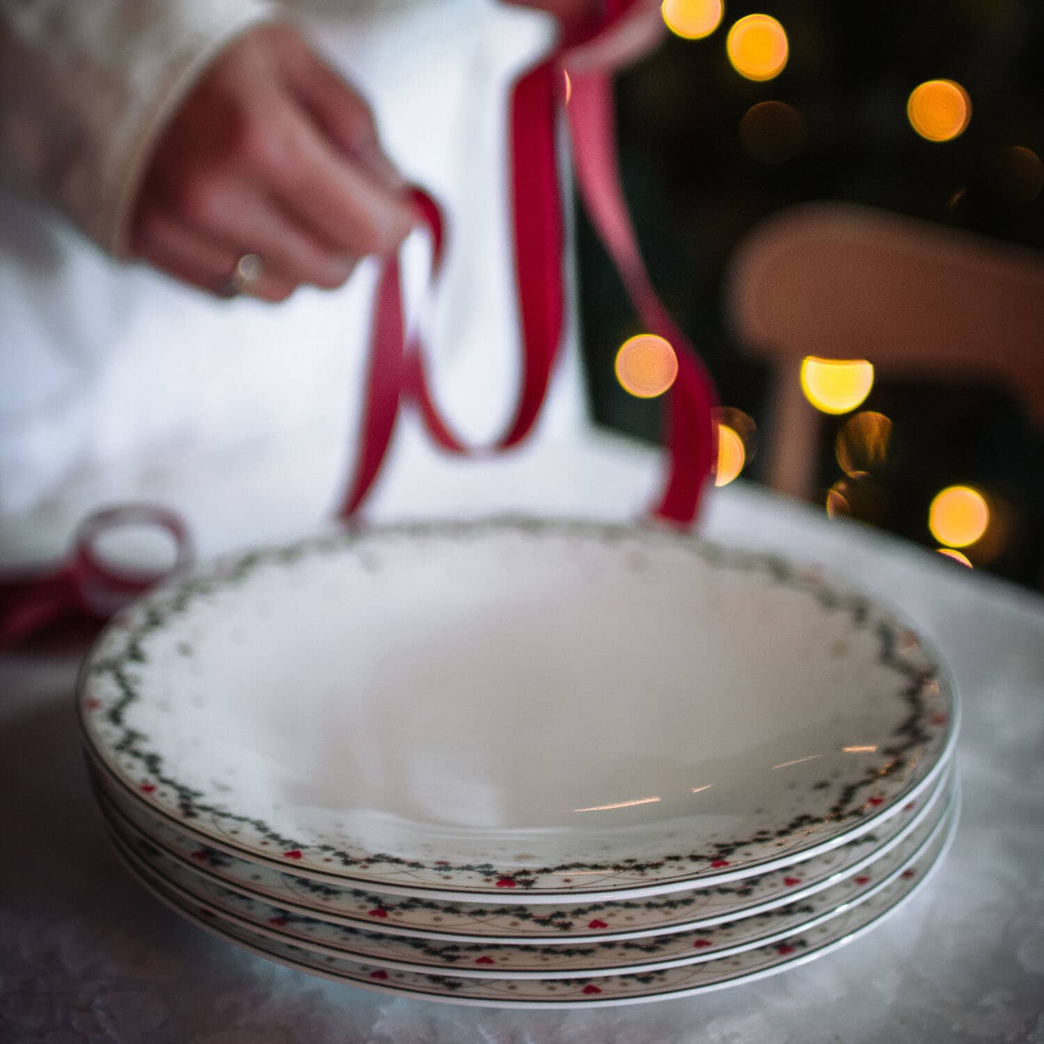 Christmas Memories Side Plate 22 cm, 4-pack, Tradition