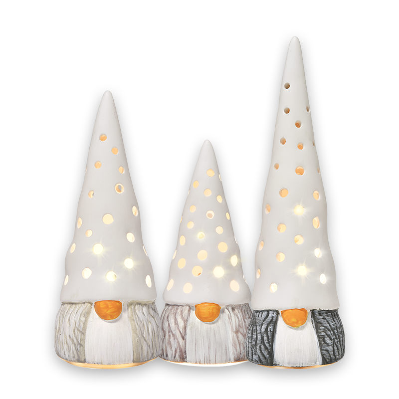 Åsas Jul Hvid bordlamper med LED-belysning, 3-pak