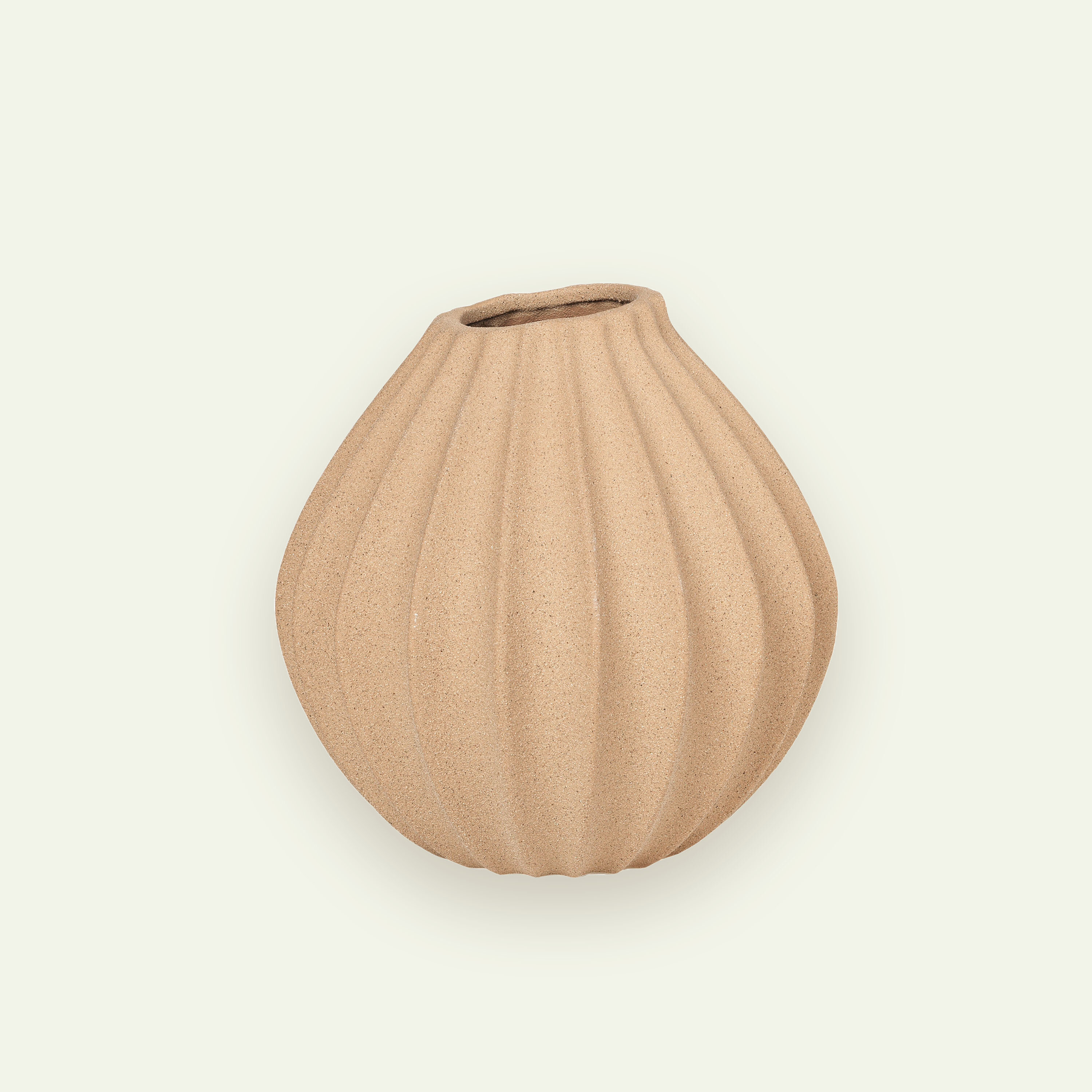 Broste Copenhagen Wide vase 25 x 25 cm, Indian Tan