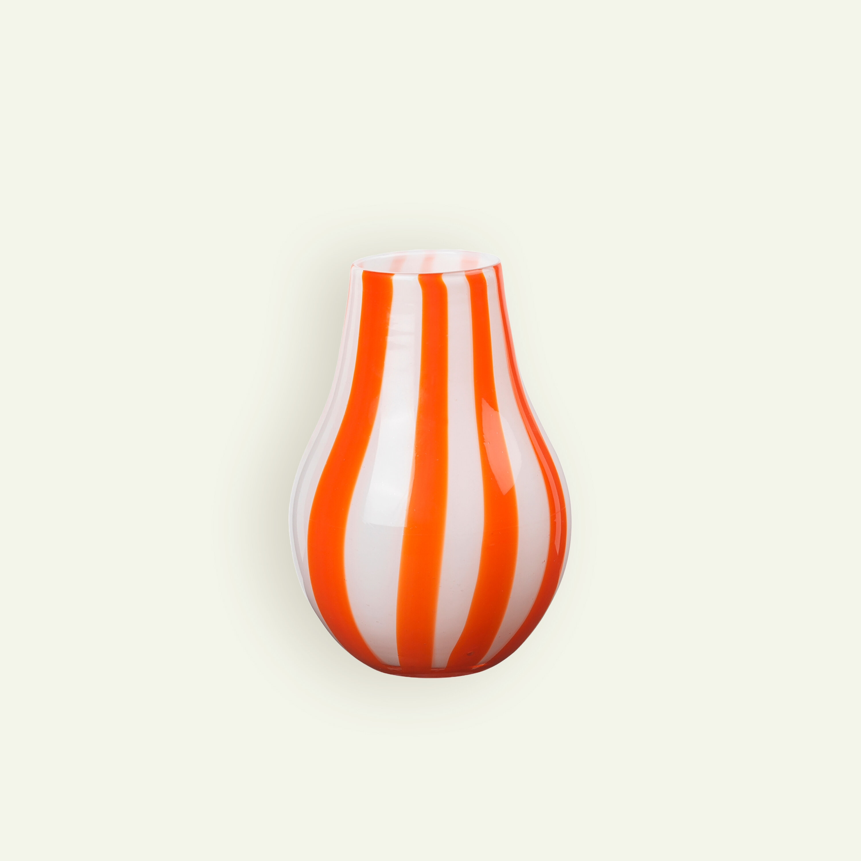 Broste Copenhagen Ada Stripe vase 15,5 x 22,5 cm, Pumpkin Orange 