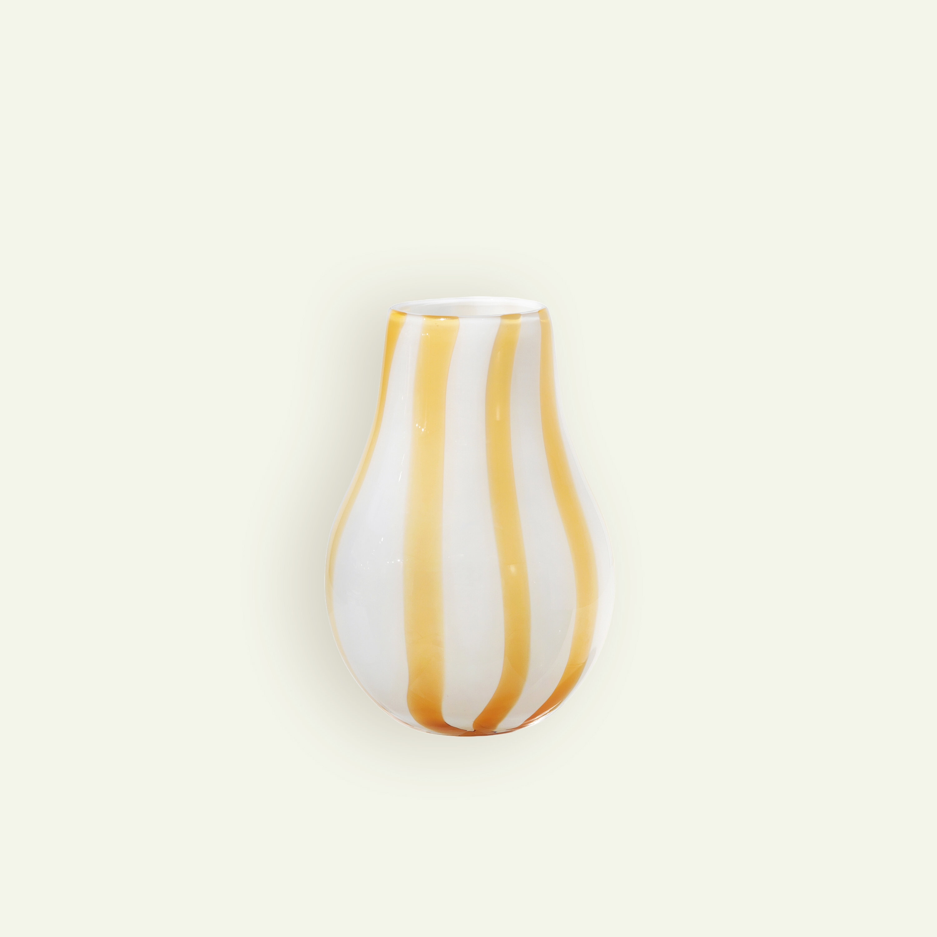 Broste Copenhagen Ada Stripe vase 15,5 x 22,5 cm, Fleece Yellow