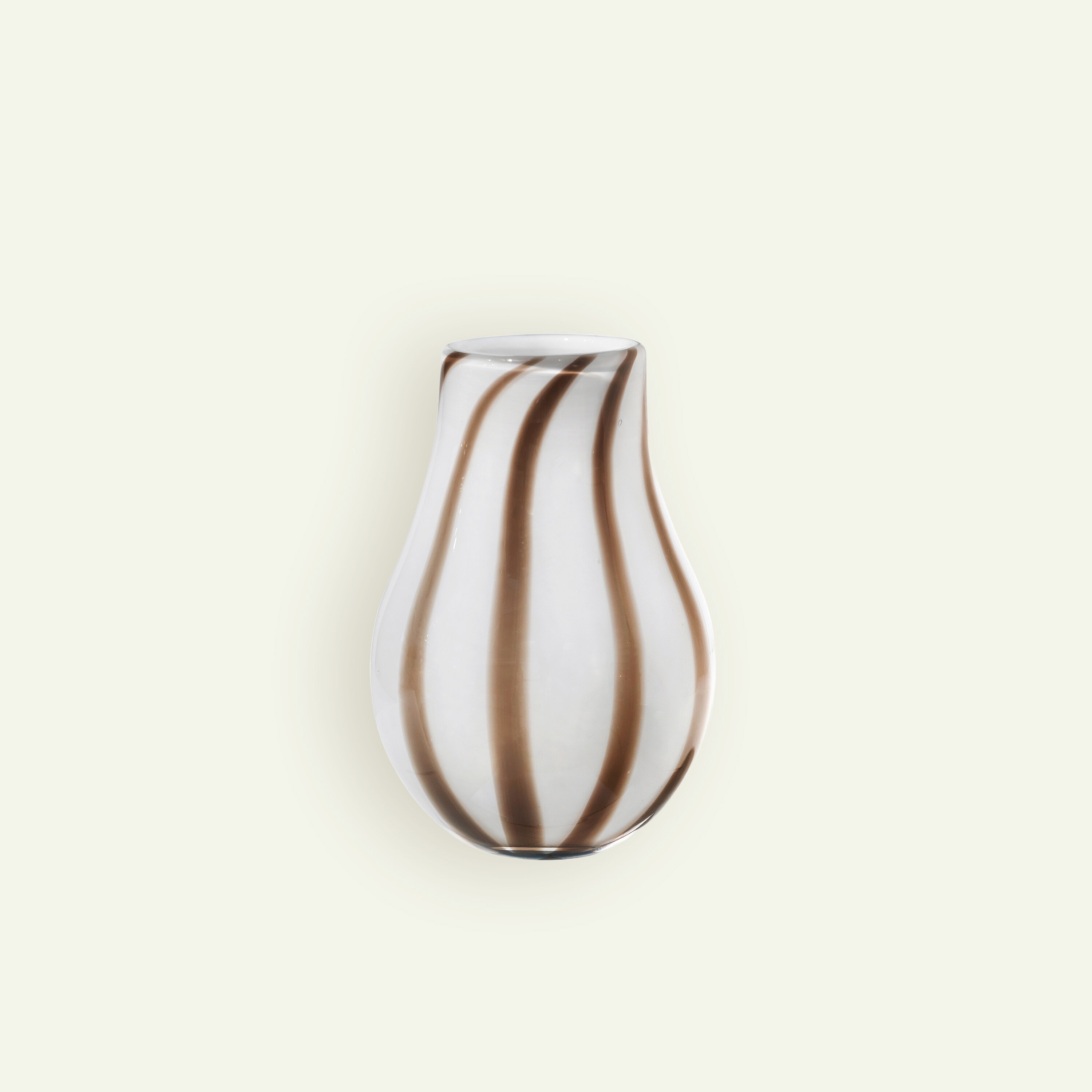 Broste Copenhagen Ada Stripe vase 15,5 cm x 22,5 cm, Taupe Warm Grey