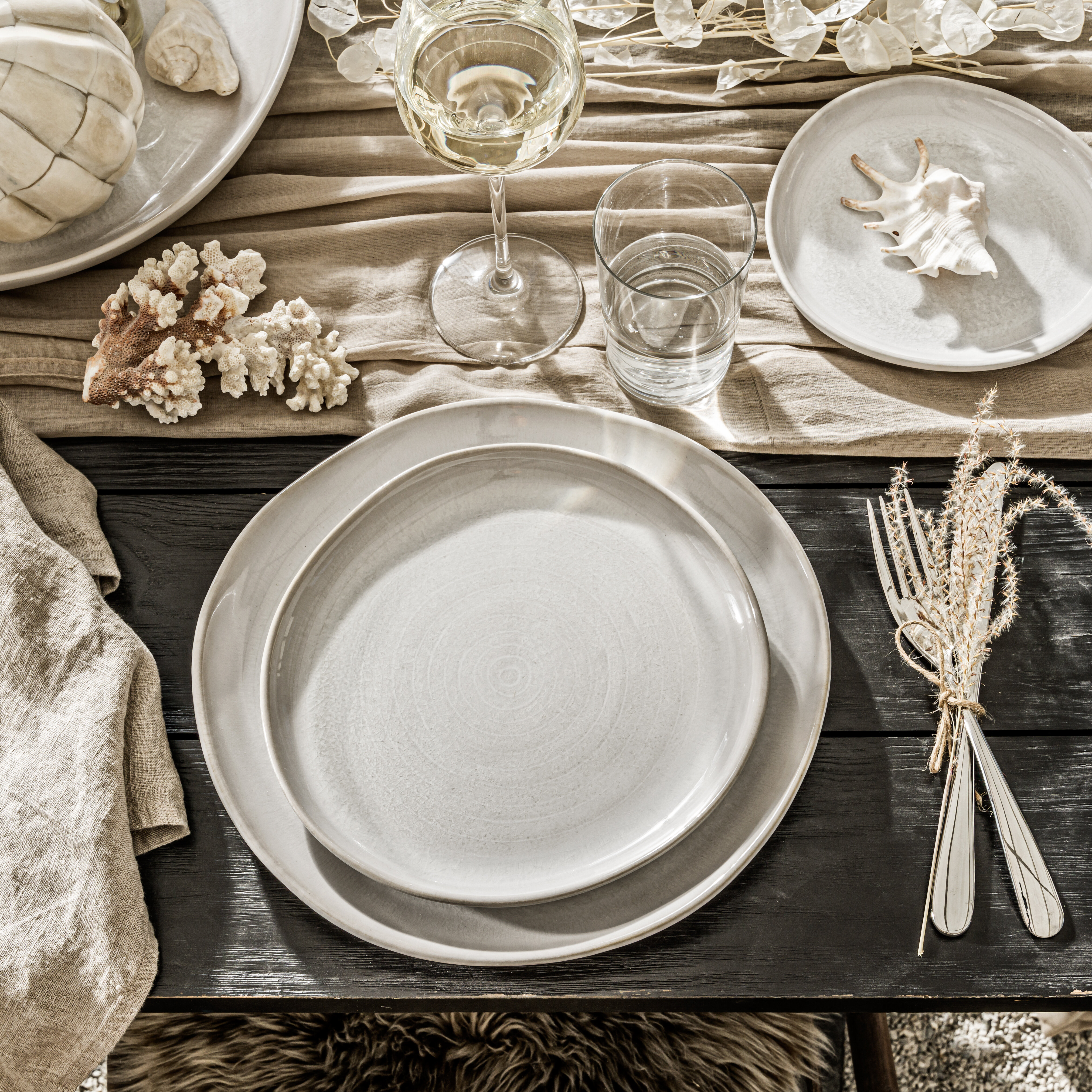 Shell tallerkensæt 16 dele, 8 pers