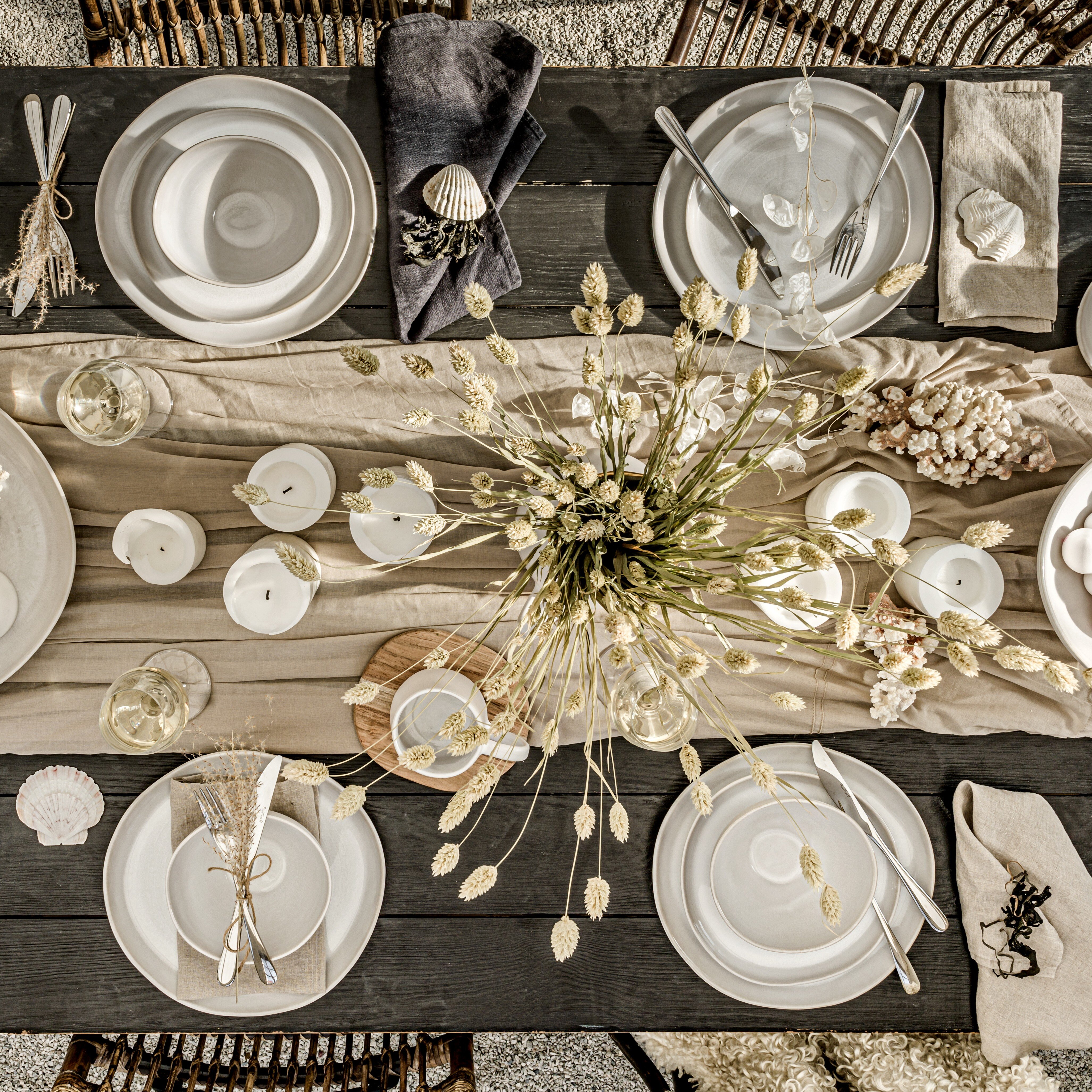 Shell tallerkensæt 16 dele, 8 pers