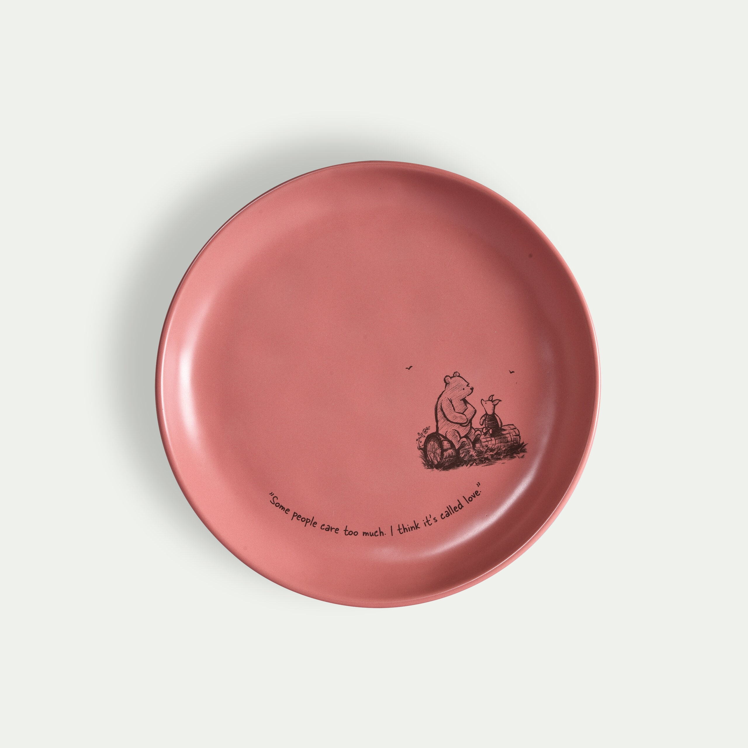 Winnie de Poeh bord 'Love' 20 cm, rood