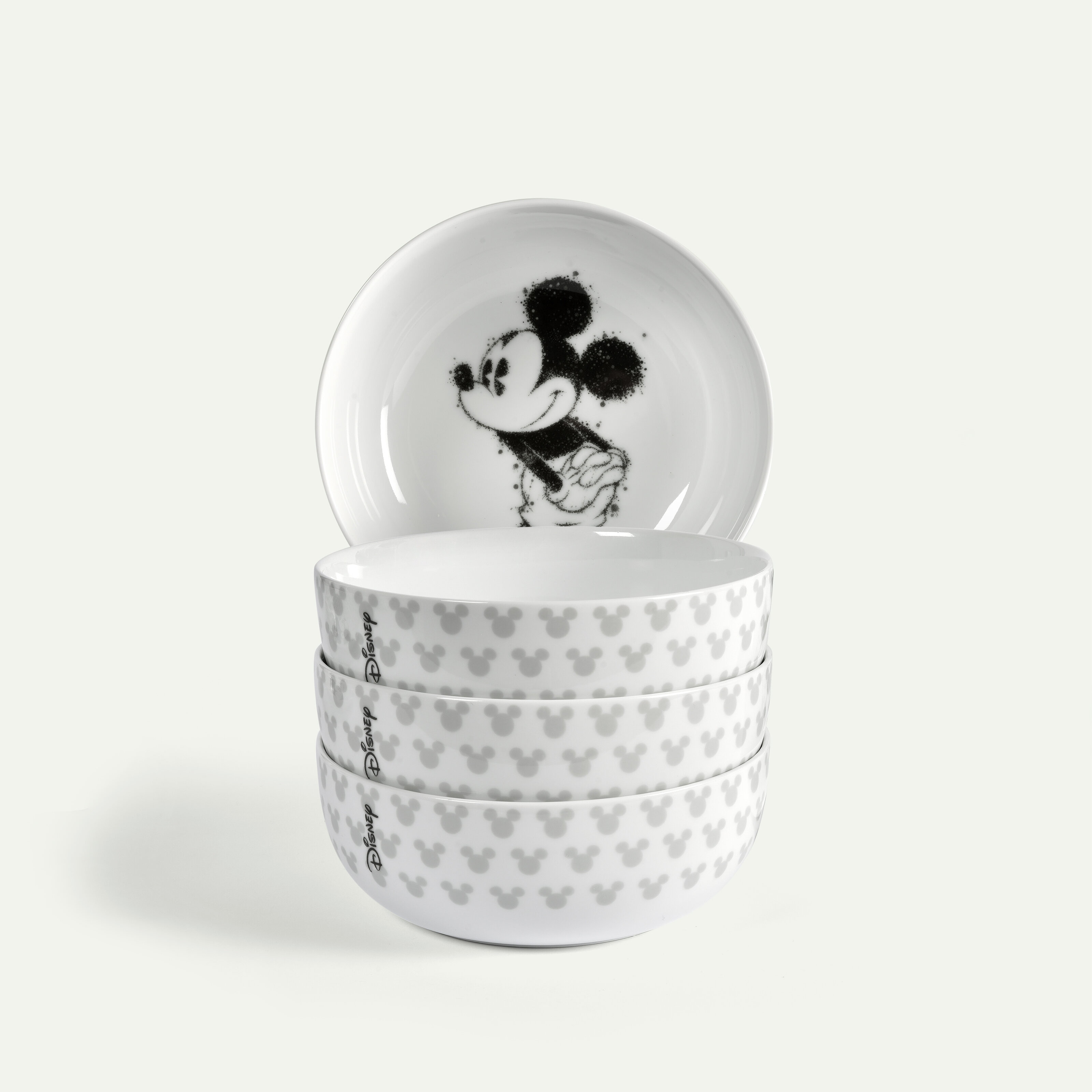Mickey Mouse Silhouette schaal, 15 cm, 4 stuks