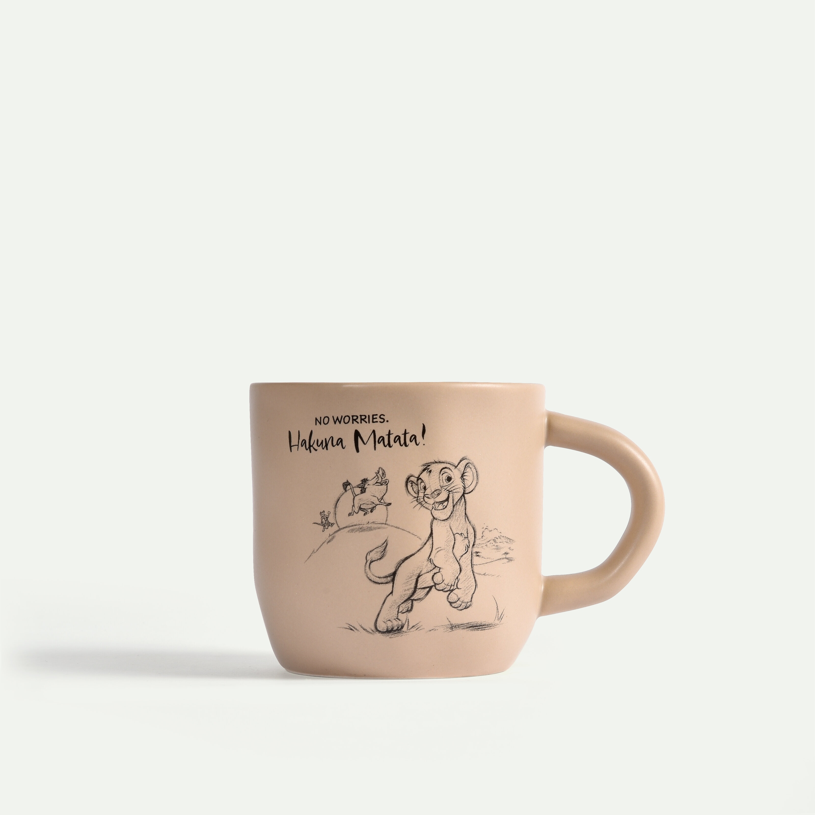 Lejonkungen mugg Hakuna Matata 30 cl, Sandbrun