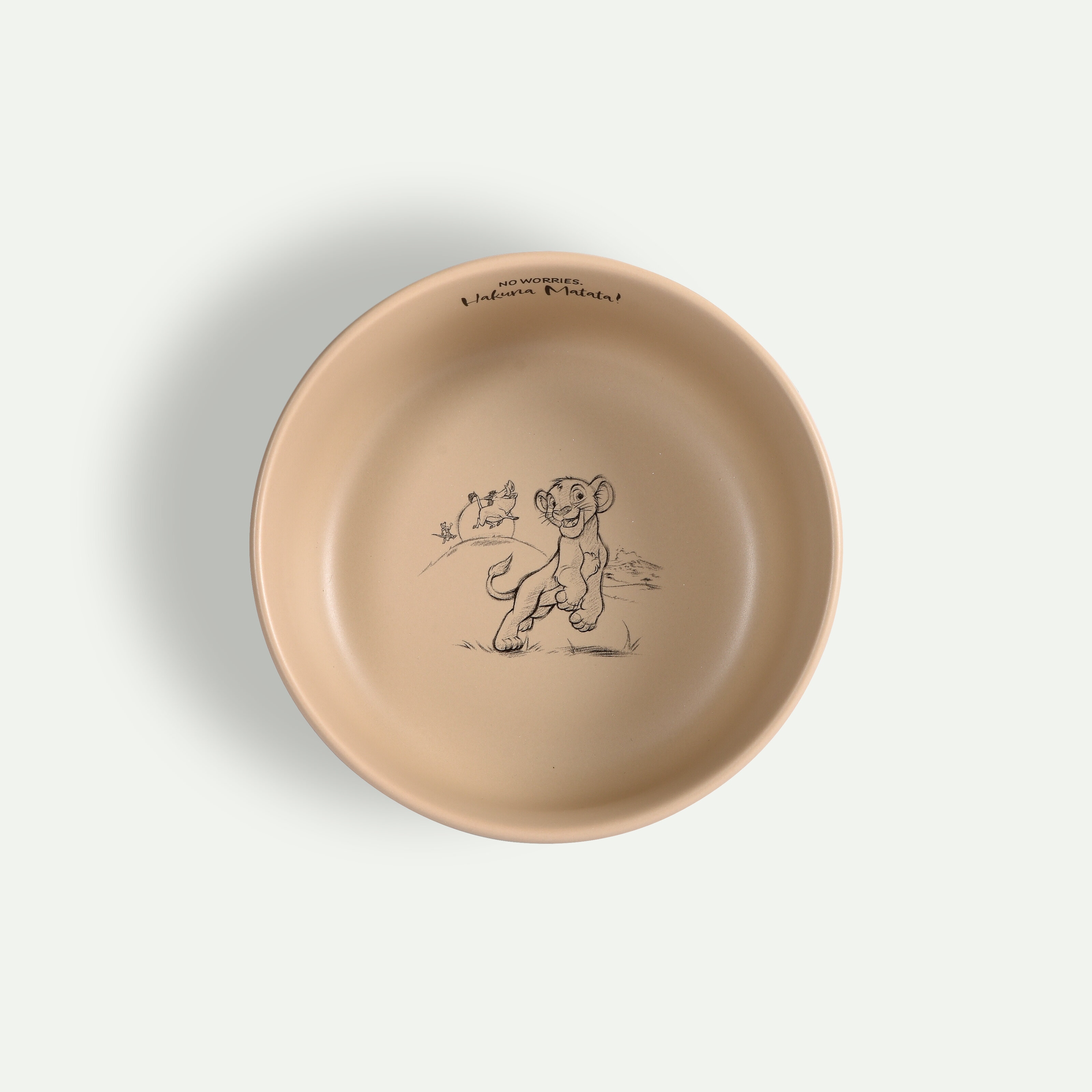Lejonkungen skål Hakuna Matata 15 cm, Sandbrun