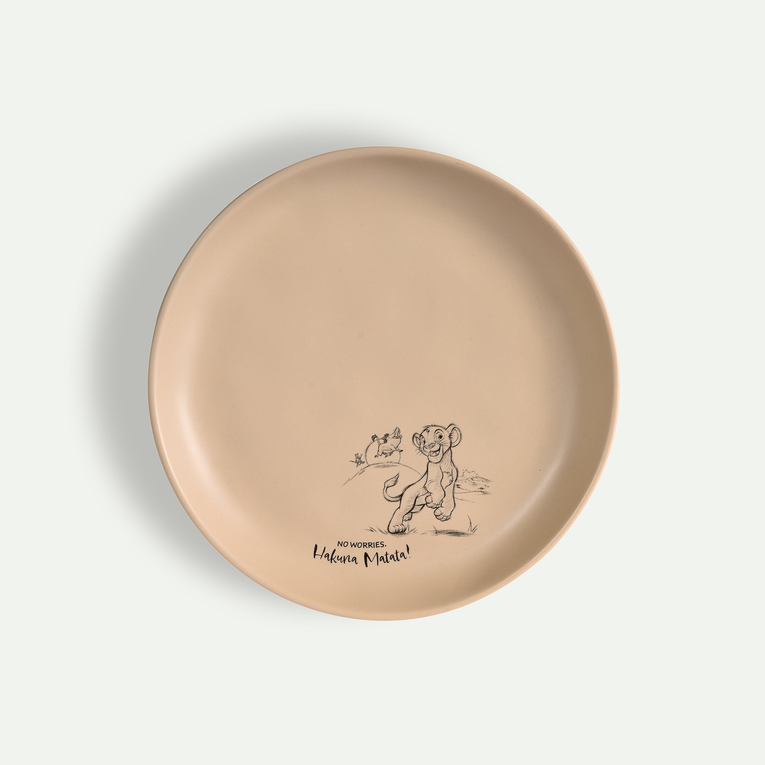 Løvenes konge asjett Hakuna Matata 20 cm, Sandbrun
