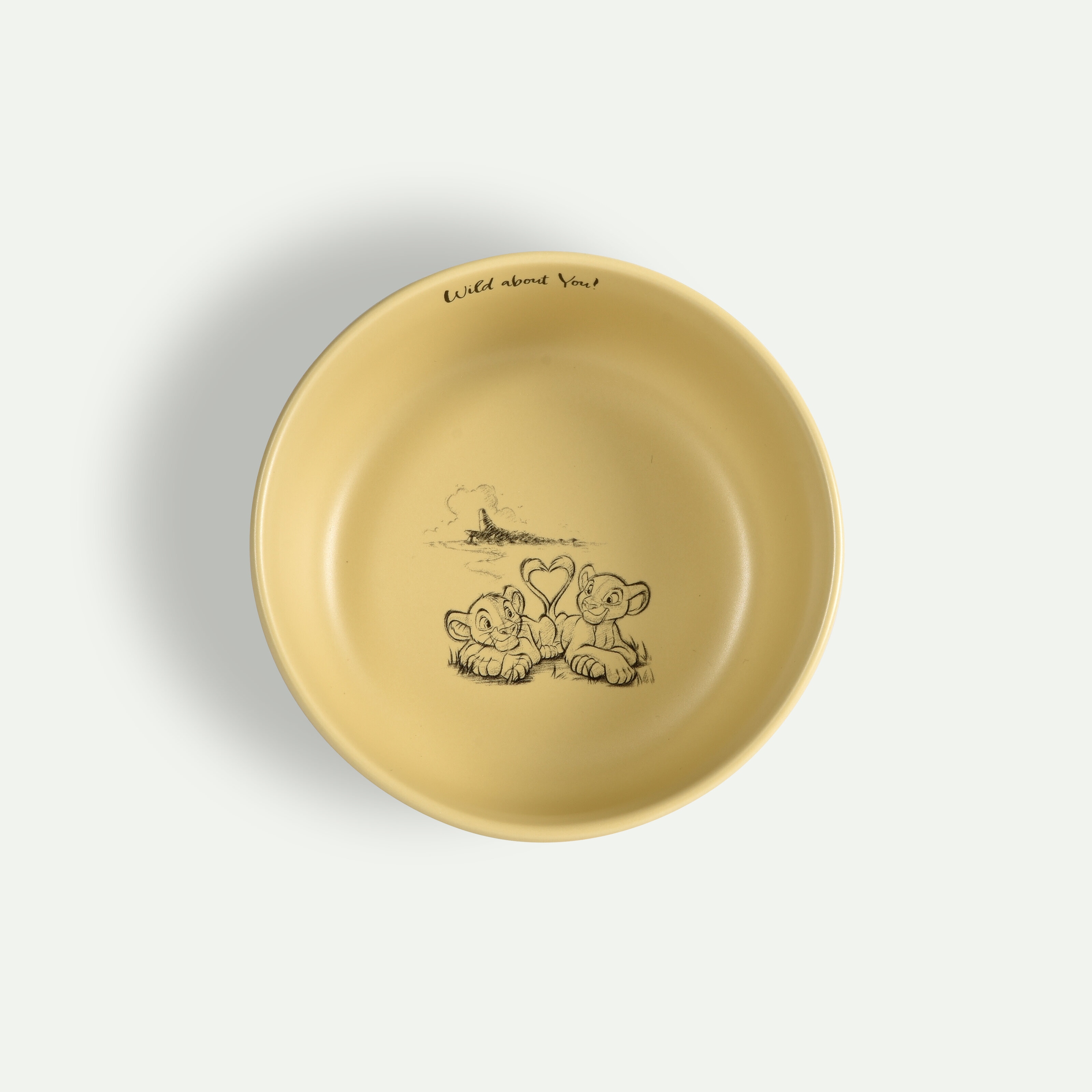 Lejonkungen skål Wild 15 cm, Solgul