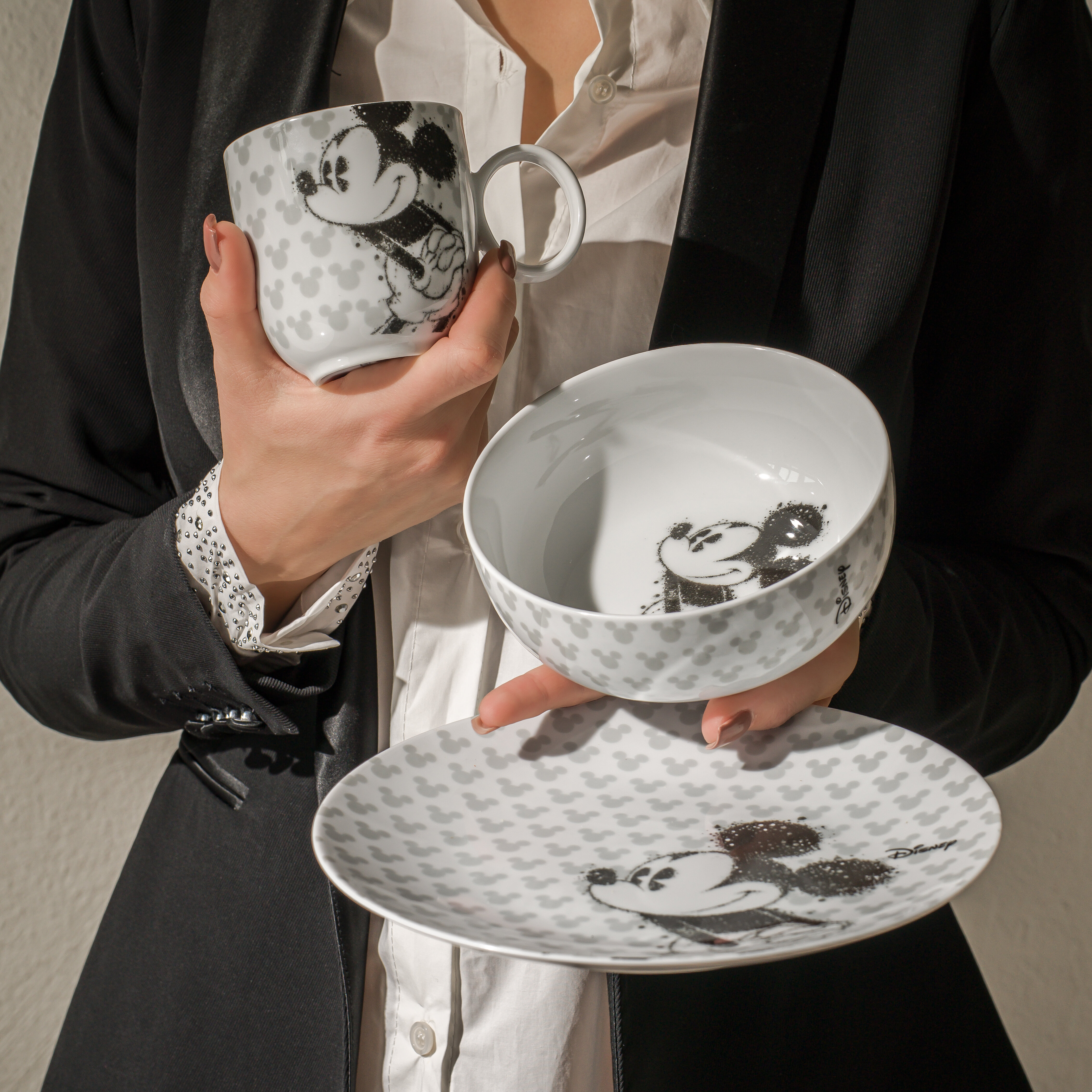 Mickey Mouse Silhouette ontbijt- en koffieset 12-delig