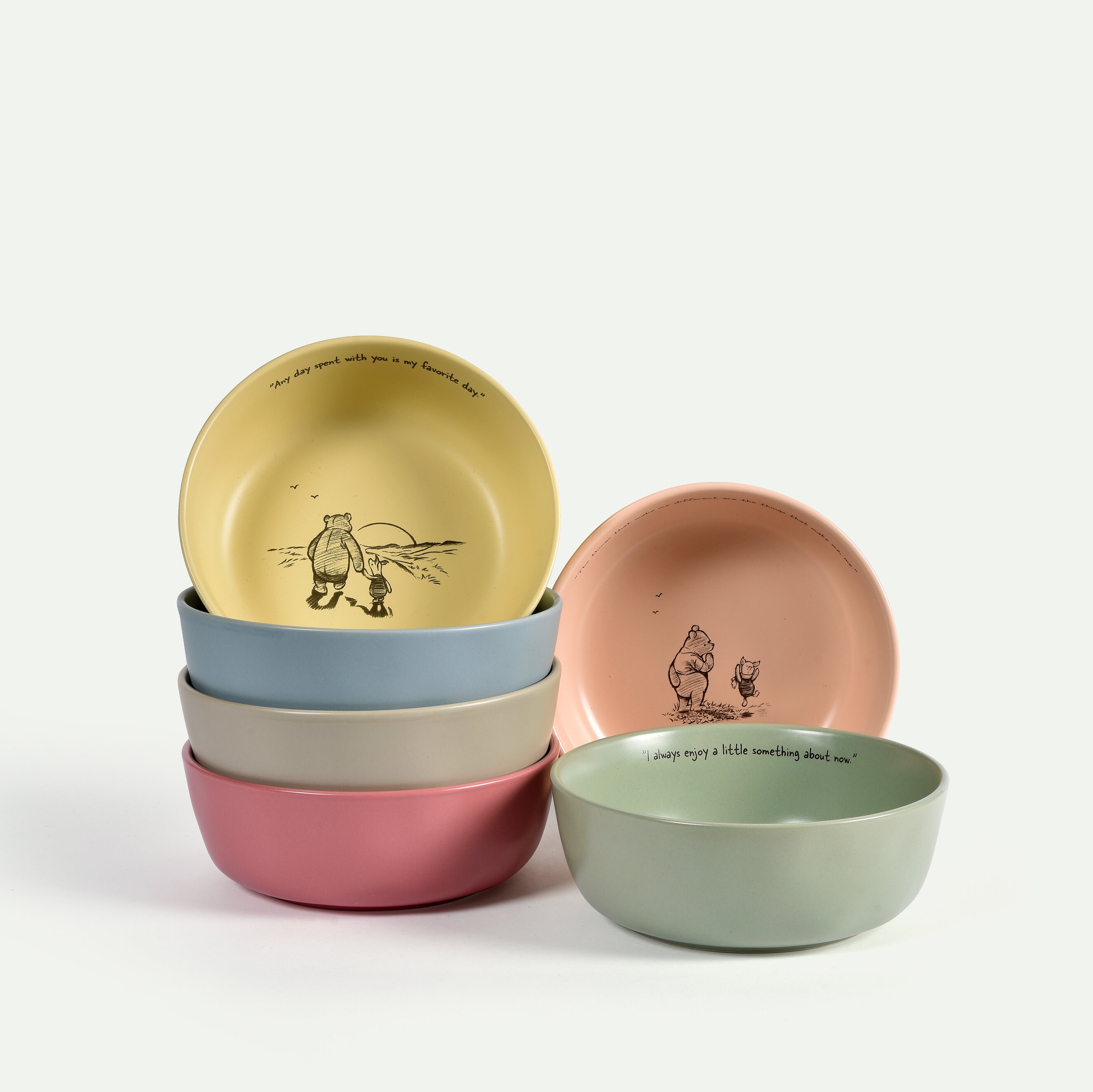 Nalle Puh skål 15 cm 6-pack