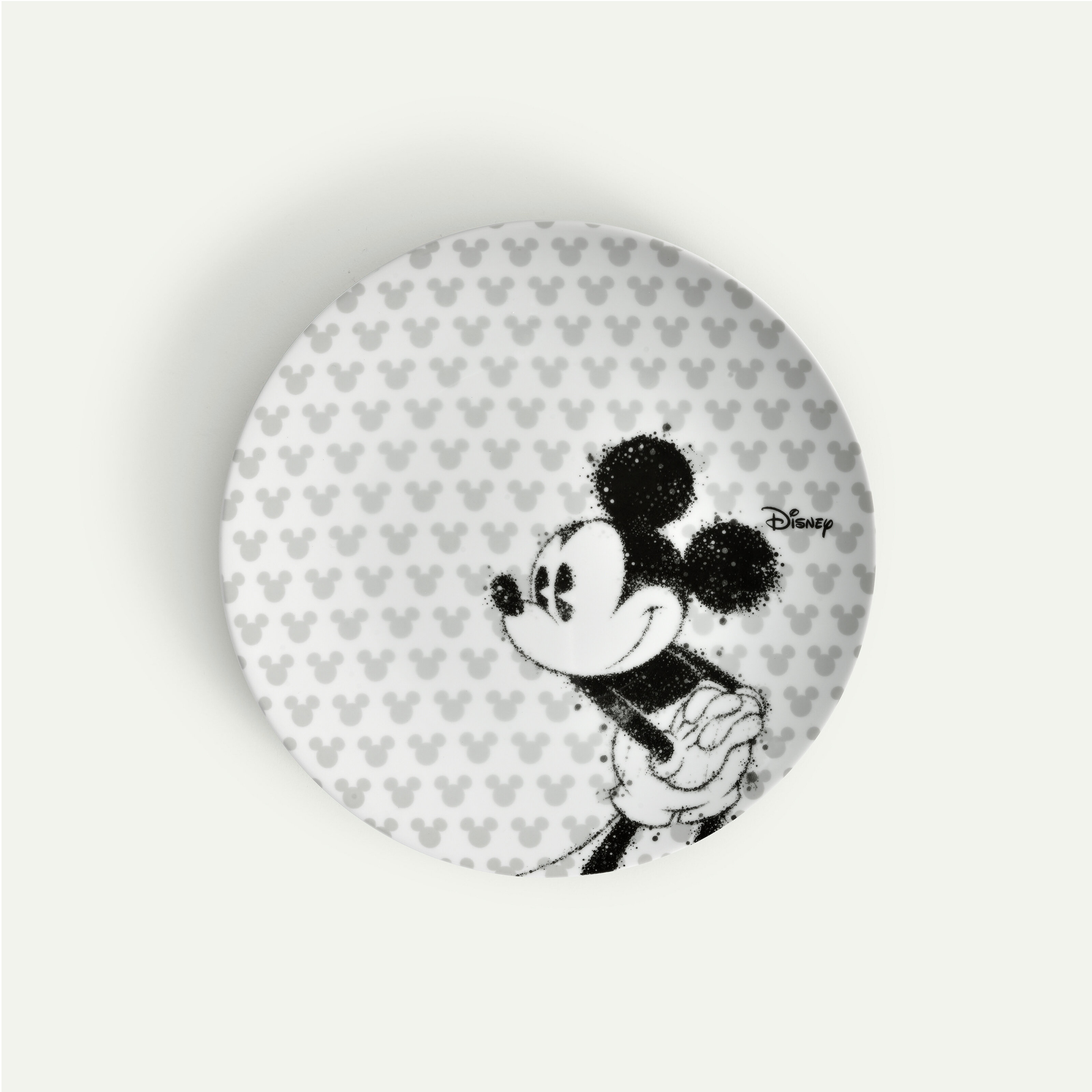 Mickey Mouse Silhouette bijgerechtbord, 22 cm