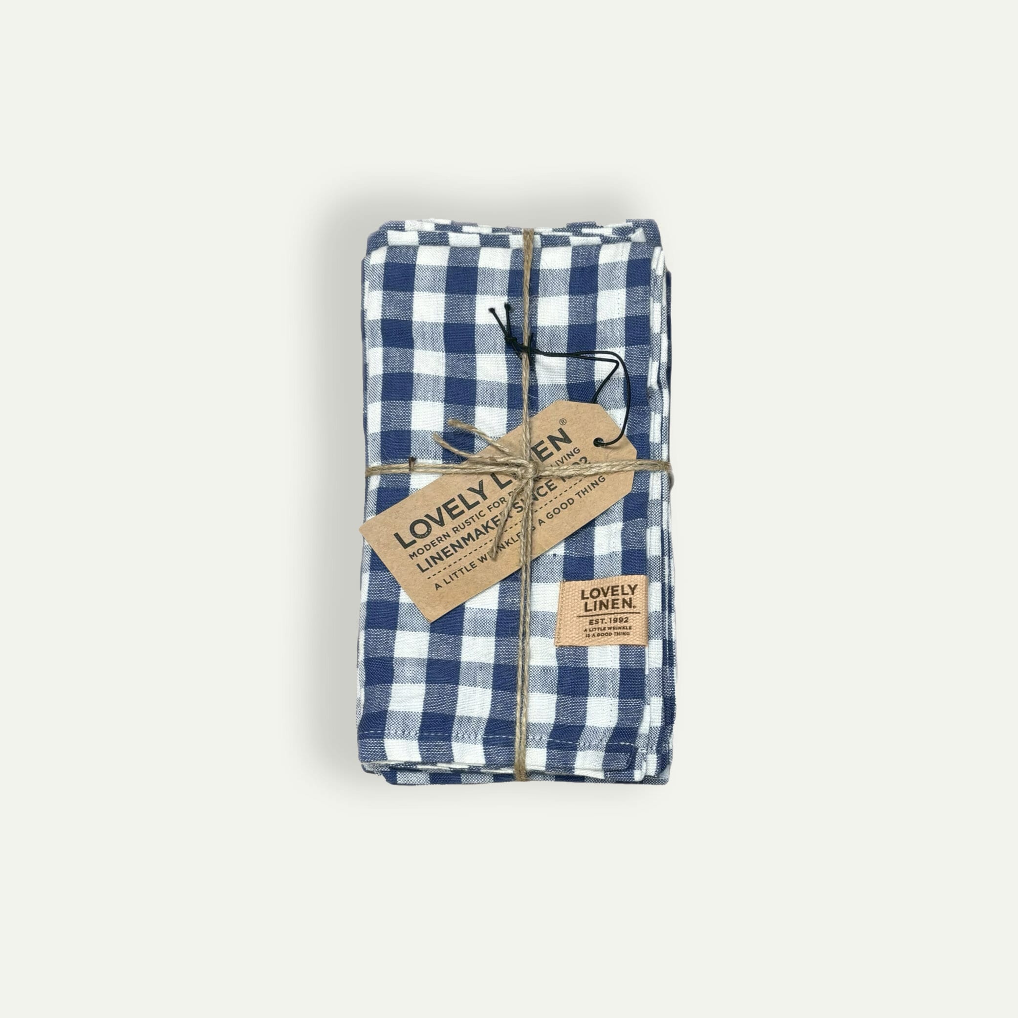 Lovely Linen Lovely serviett 42 x 42 cm 4-pk, Square Denim Blue