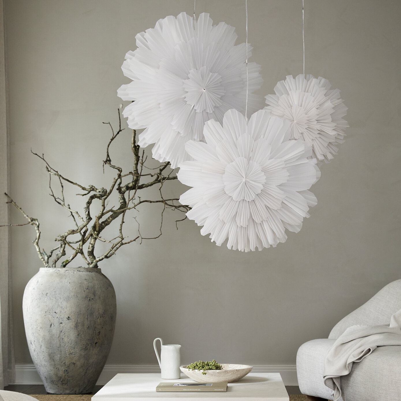 Watt & Veke Snöblomma adventsstjerne 80 cm