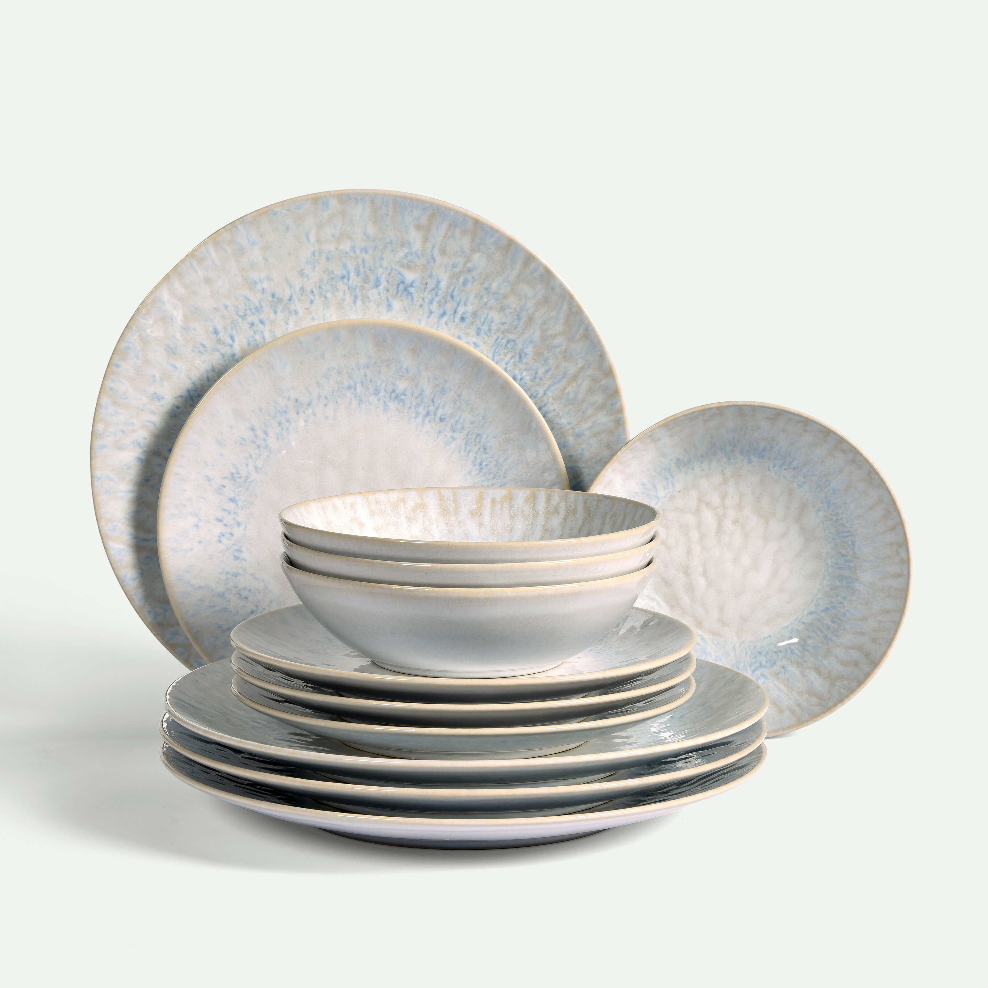 Côte d'Azur tallriksset 12 delar, 4 pers Servis Tallrikar set