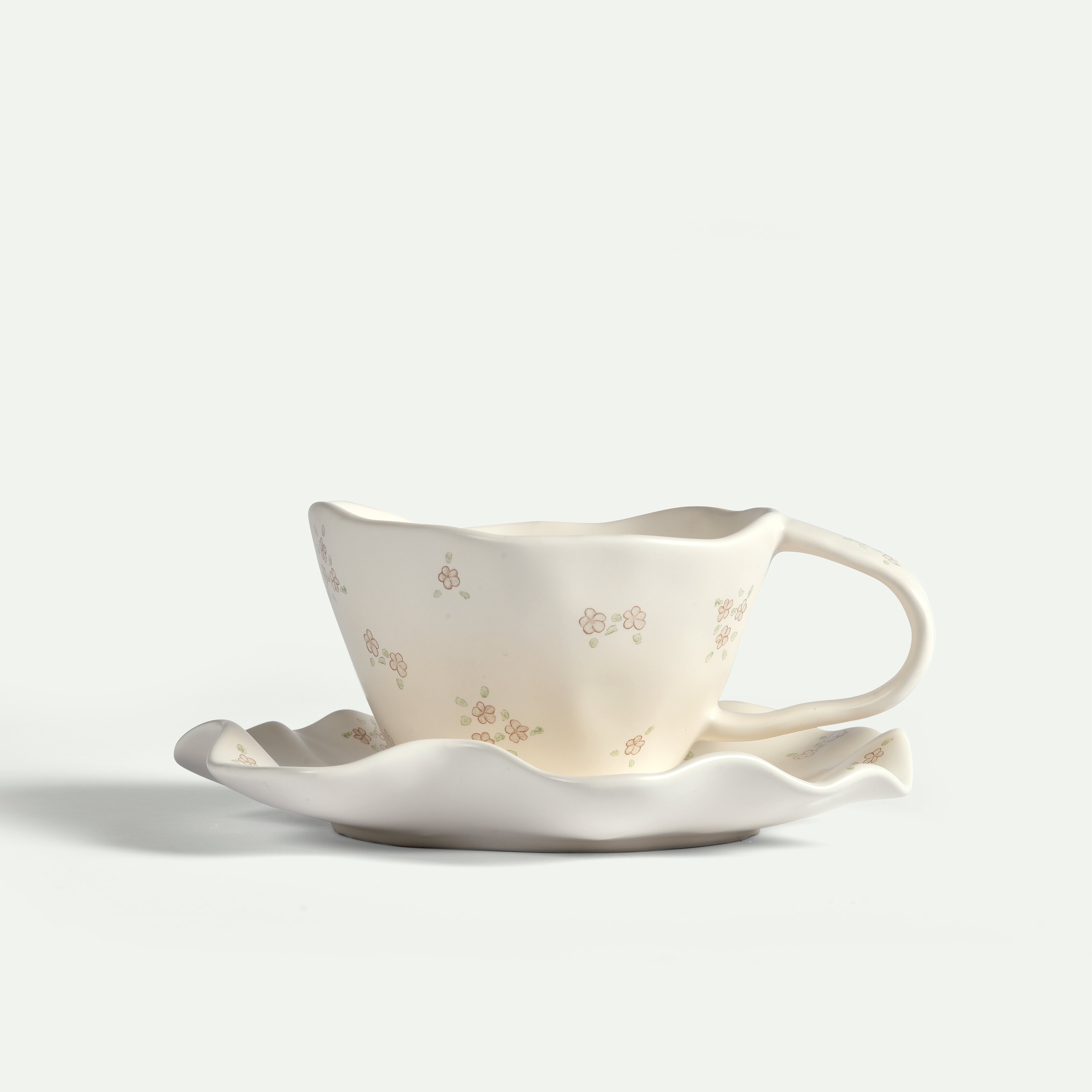 Lilje sæt krus 40 cl asiet 19 cm 2 dele