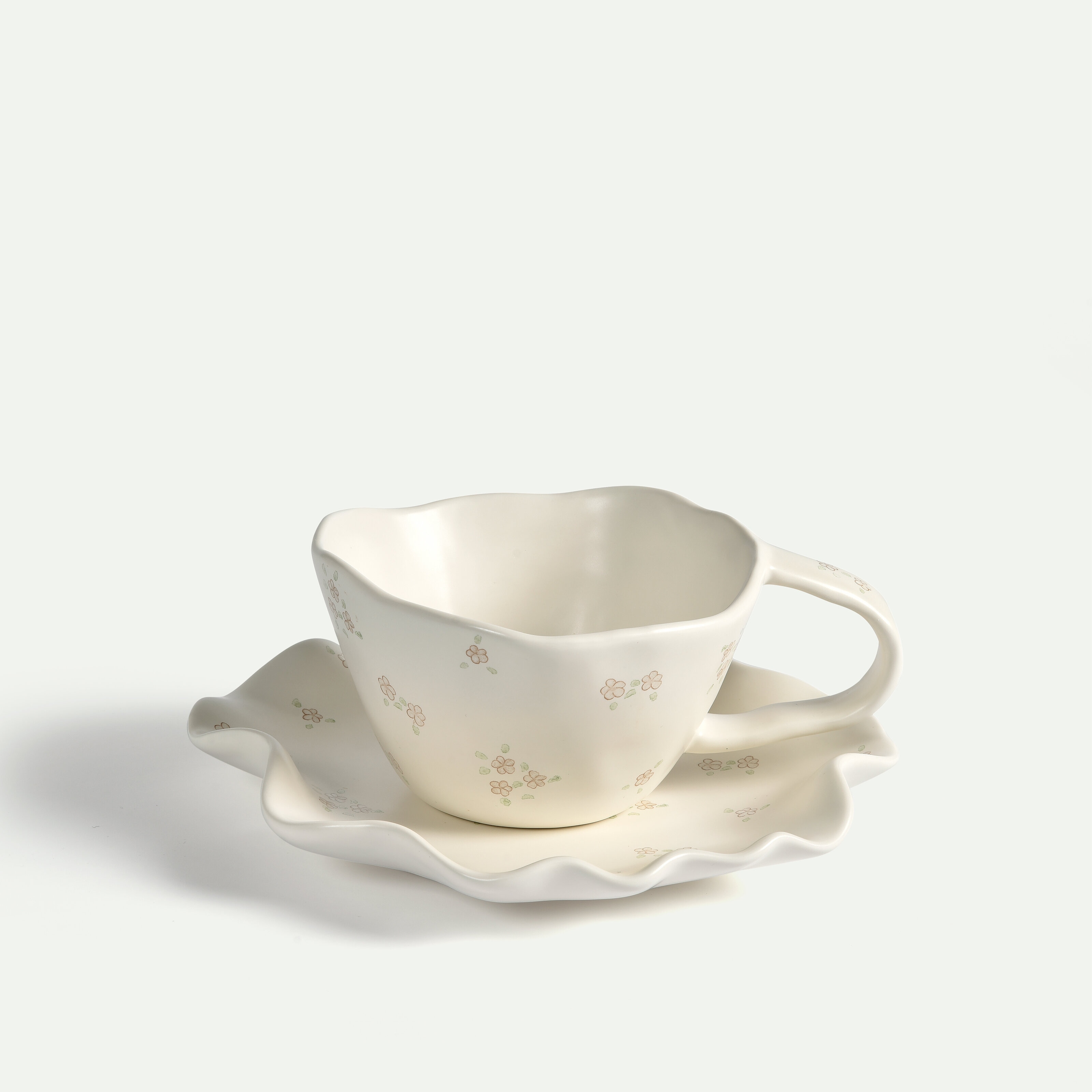 Lilje sæt krus 40 cl asiet 19 cm 2 dele