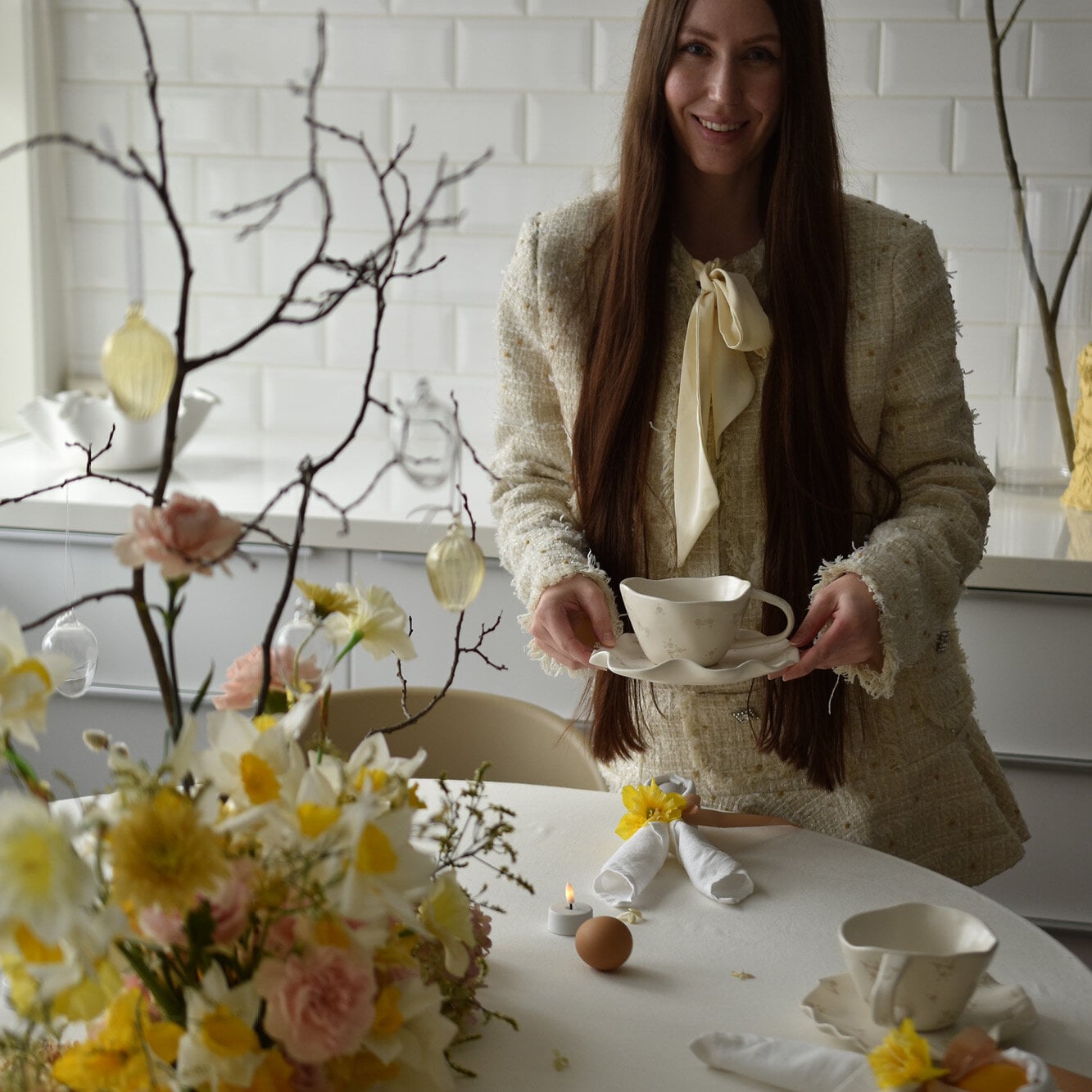 Lilja set mugg 40 cl assiett 19 cm 2 -pack