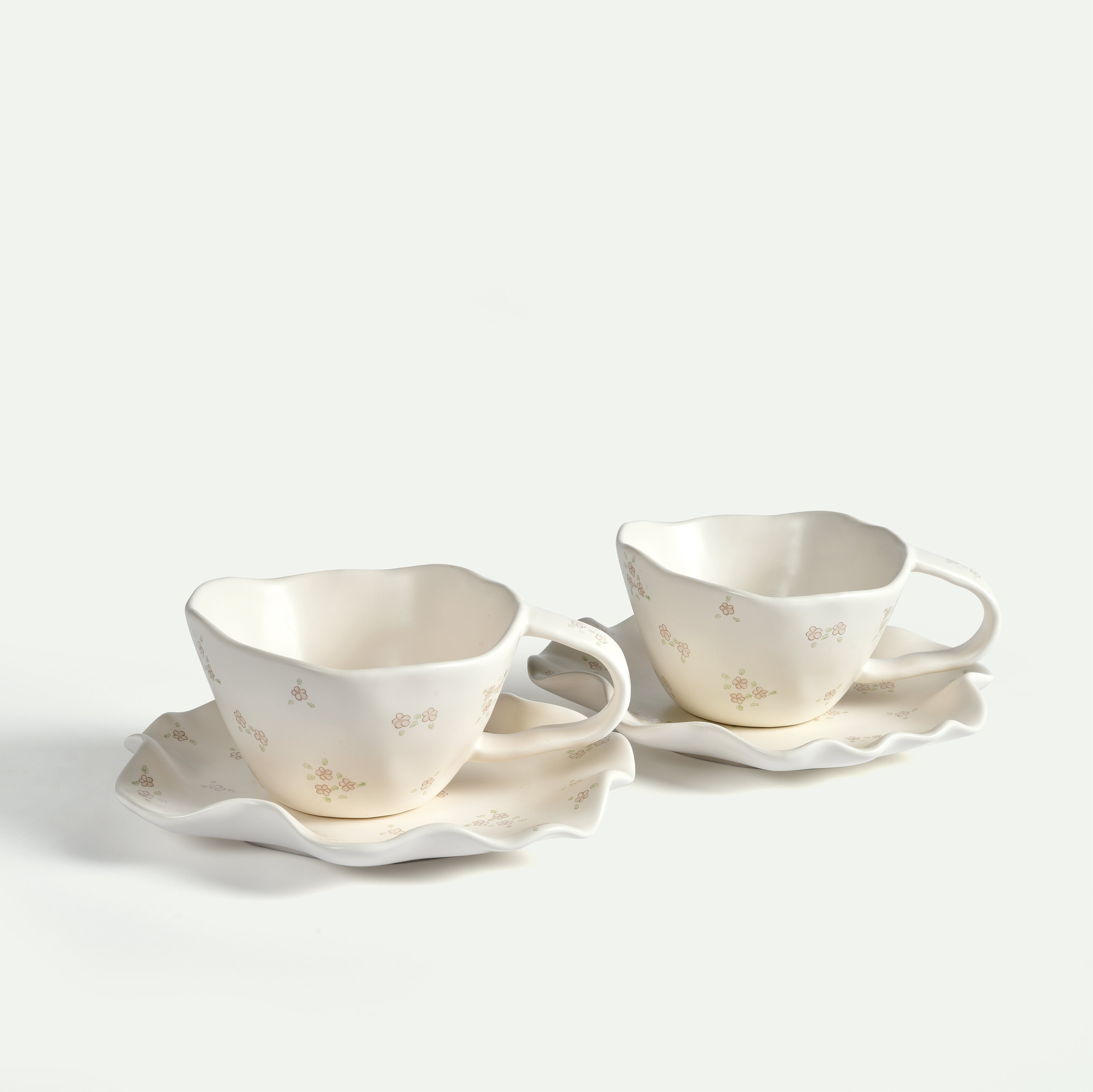 Lilje sæt krus 40 cl asiet 19 cm 2-pak