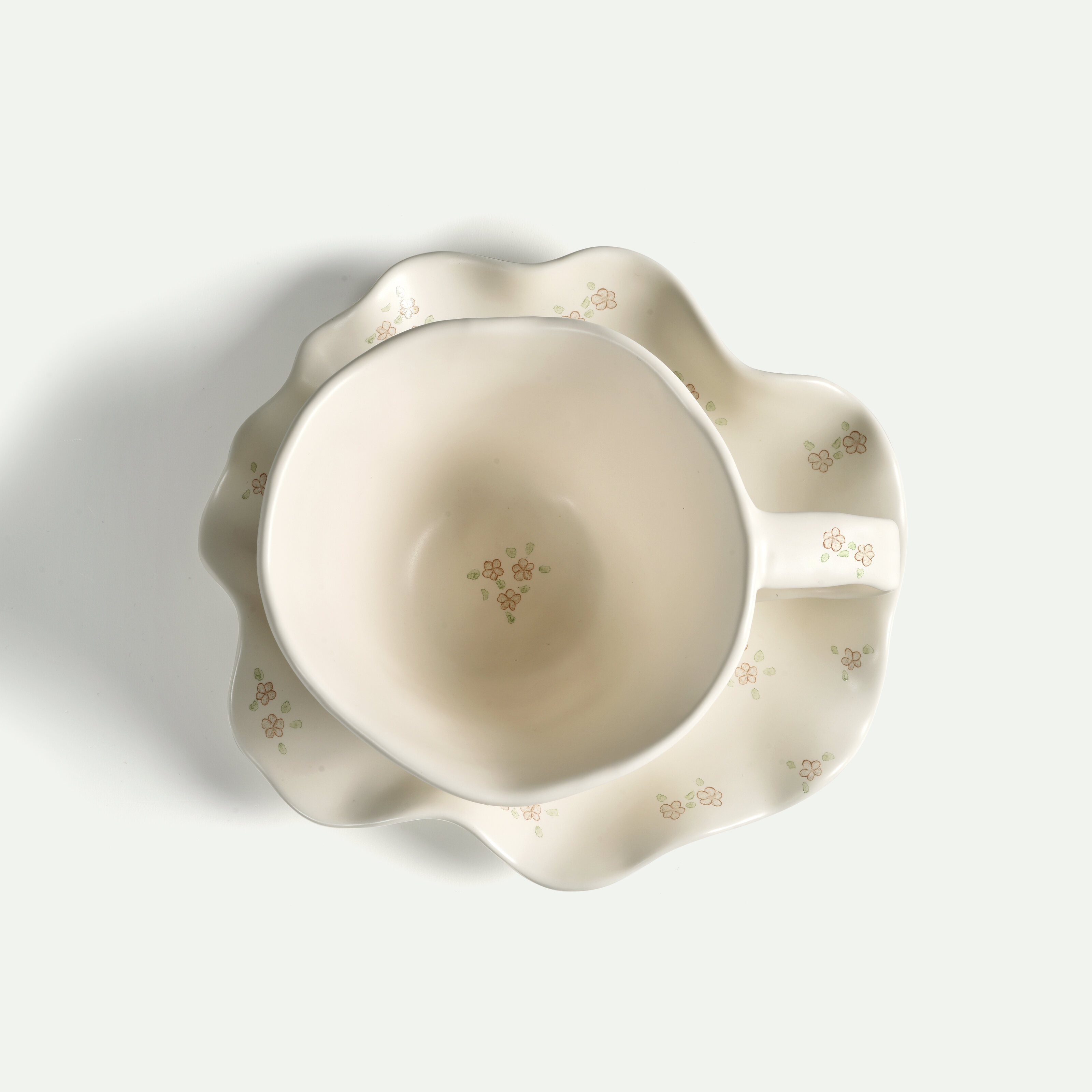 Lilje sæt krus 40 cl asiet 19 cm 2-pak