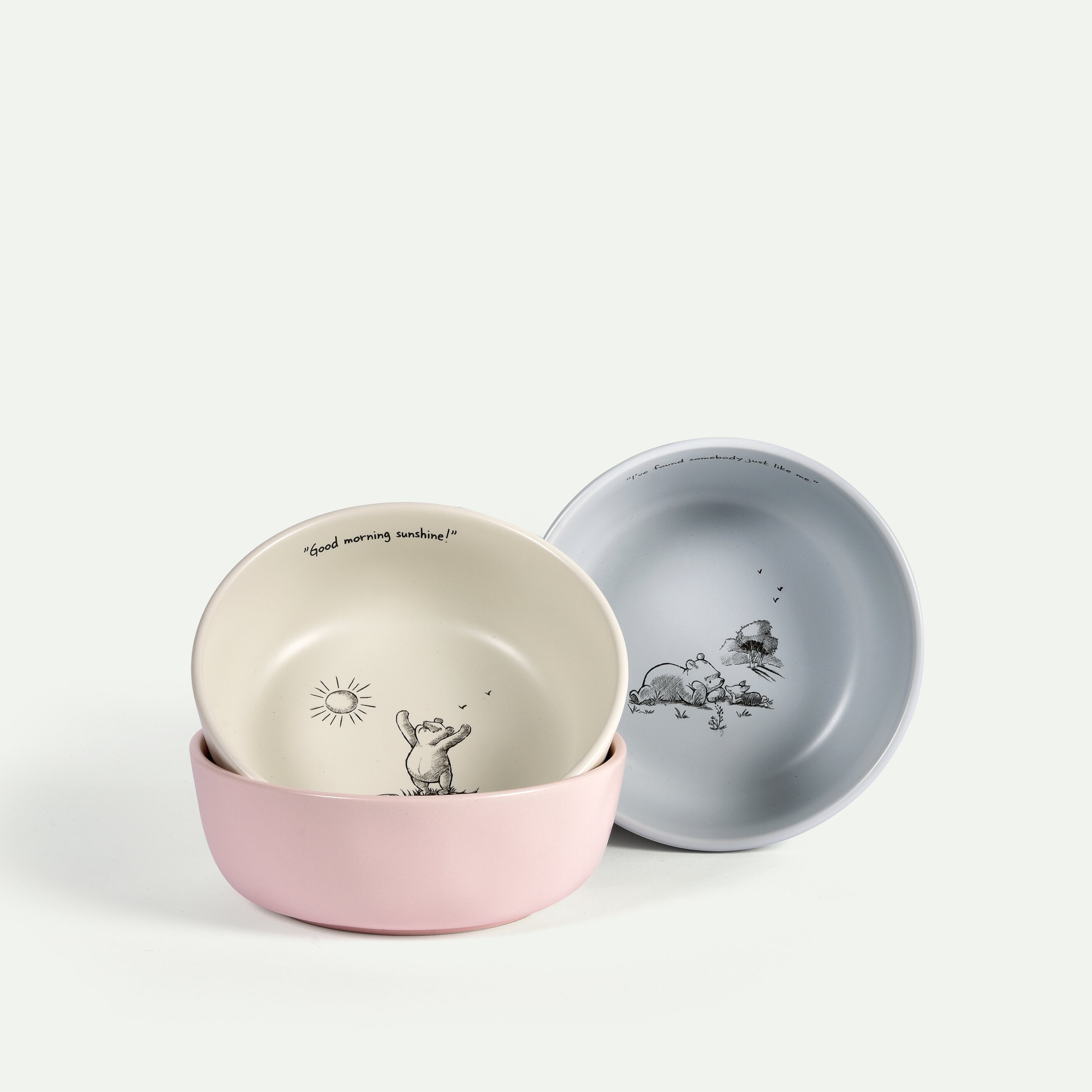 Nalle Puh skål 15 cm 3-pack