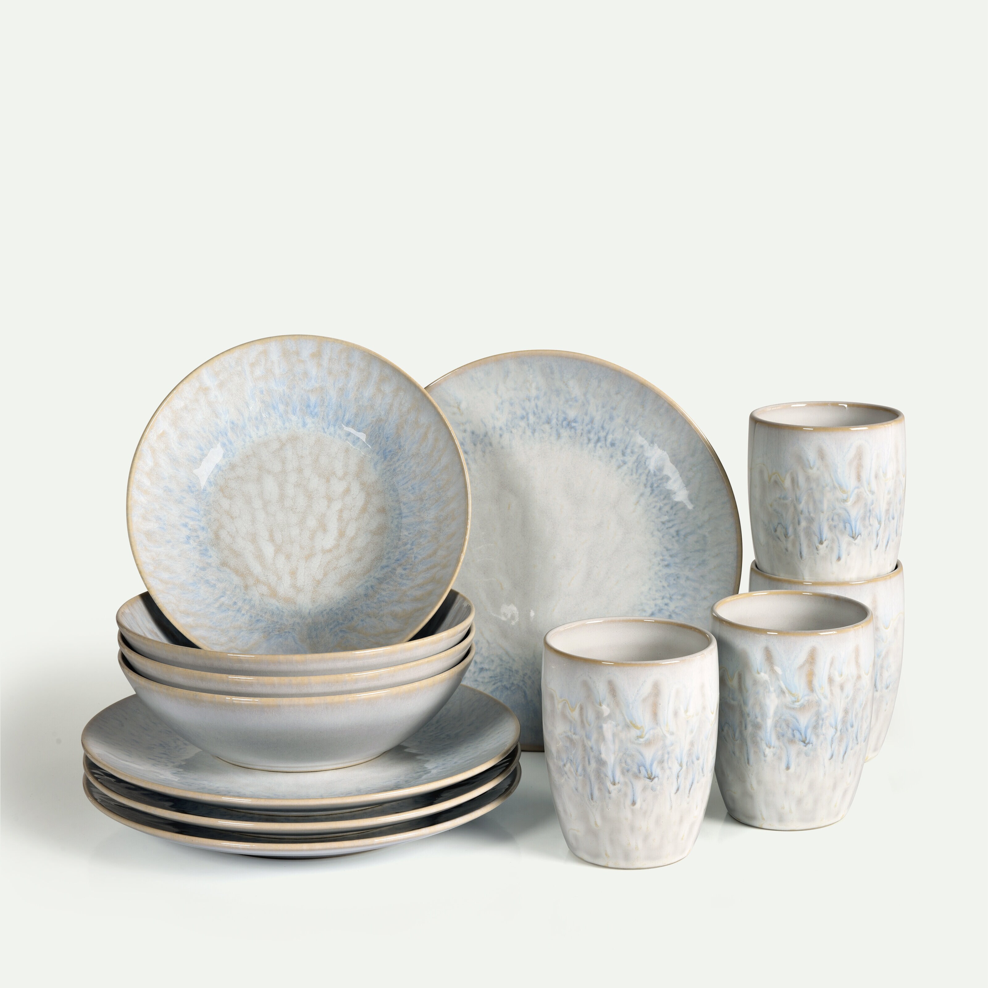 Cote d'Azur frukost- och kaffeset 12 delar, 4 pers