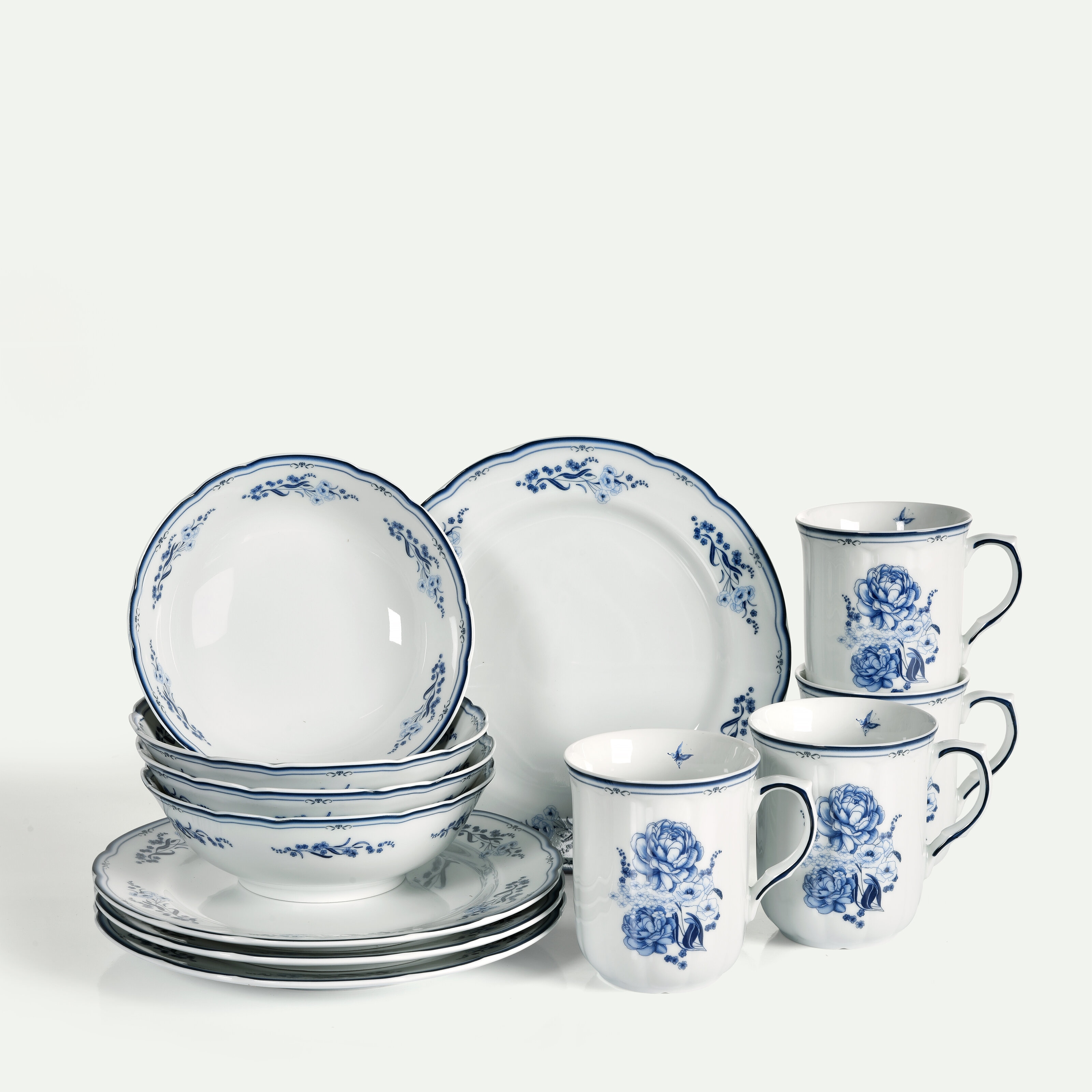 Aspvik frukost- och kaffeset 12 delar, 4 pers