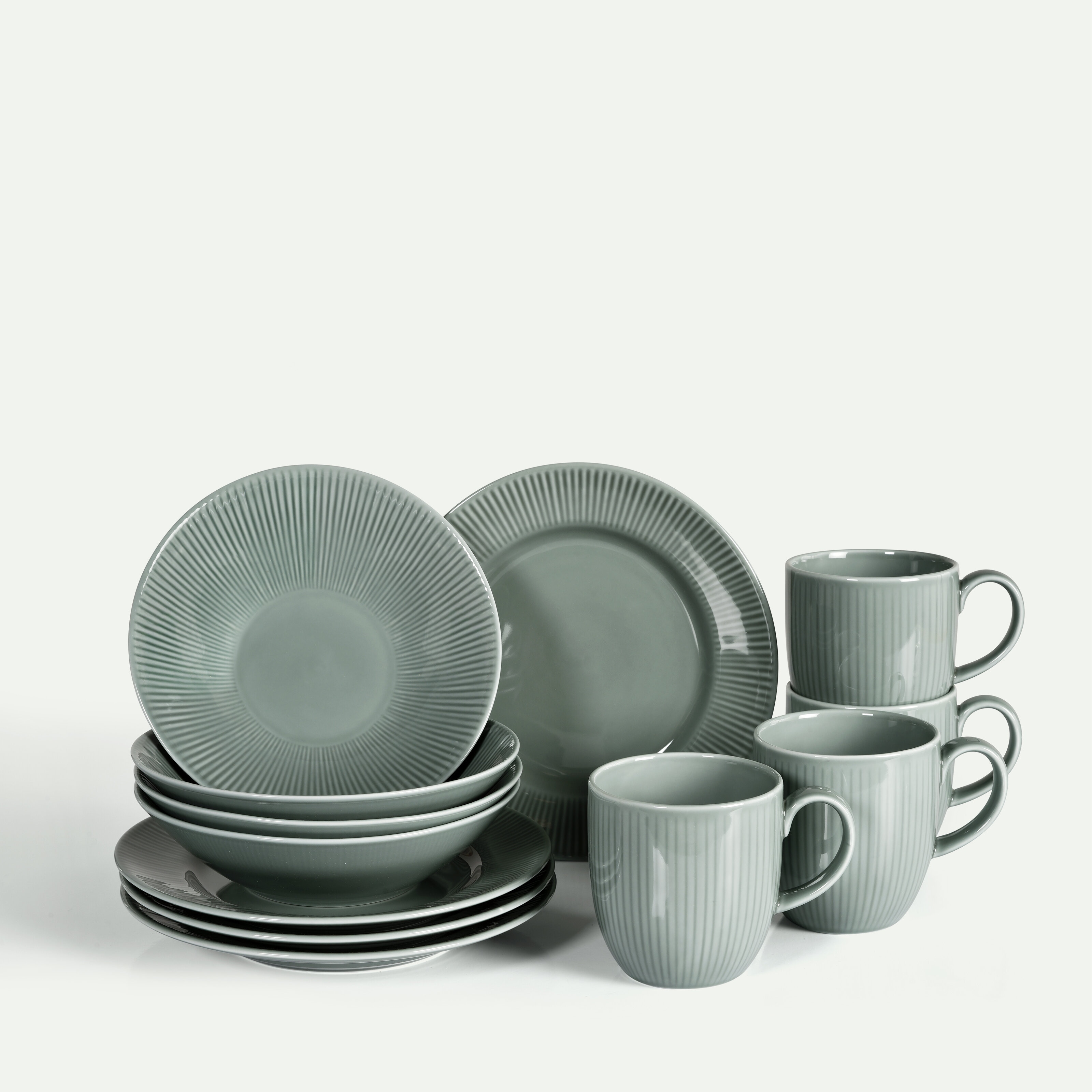 Nordic Dawn frukost- och kaffeset 12 delar, Dagg, 4 pers