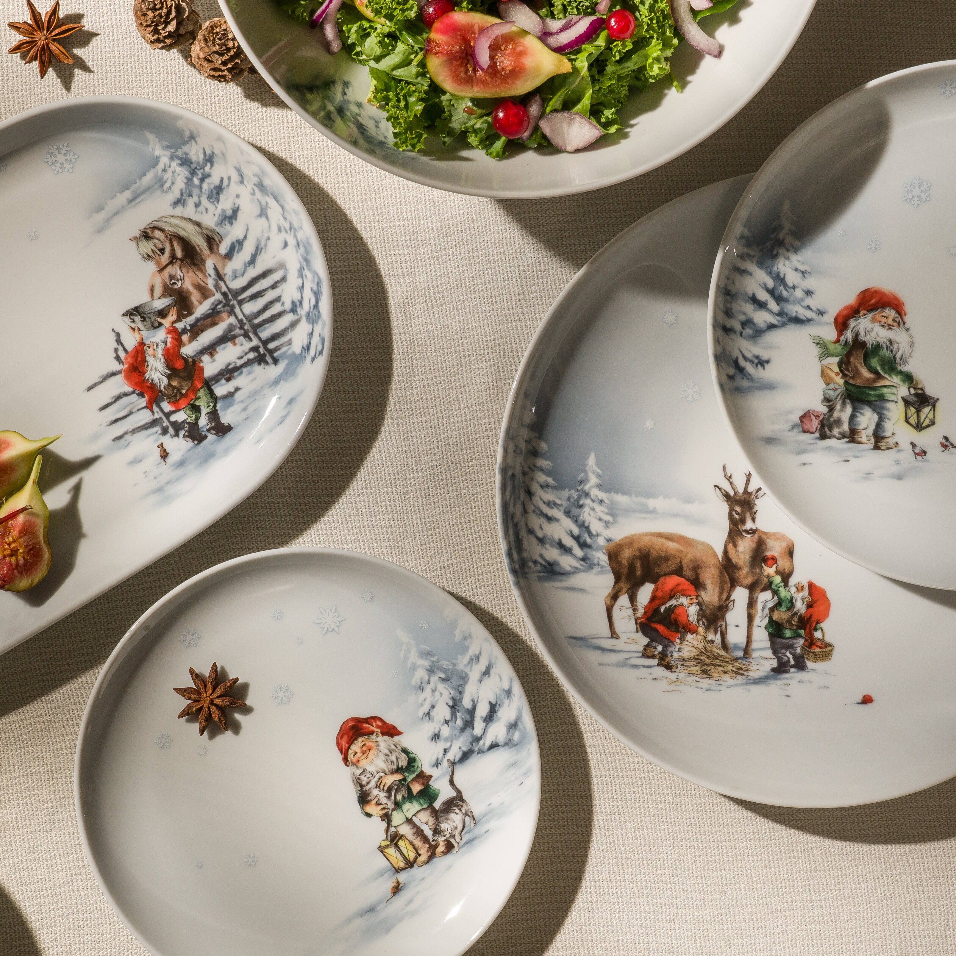Tomtarnas Jul tallrik 27 cm 4-pack