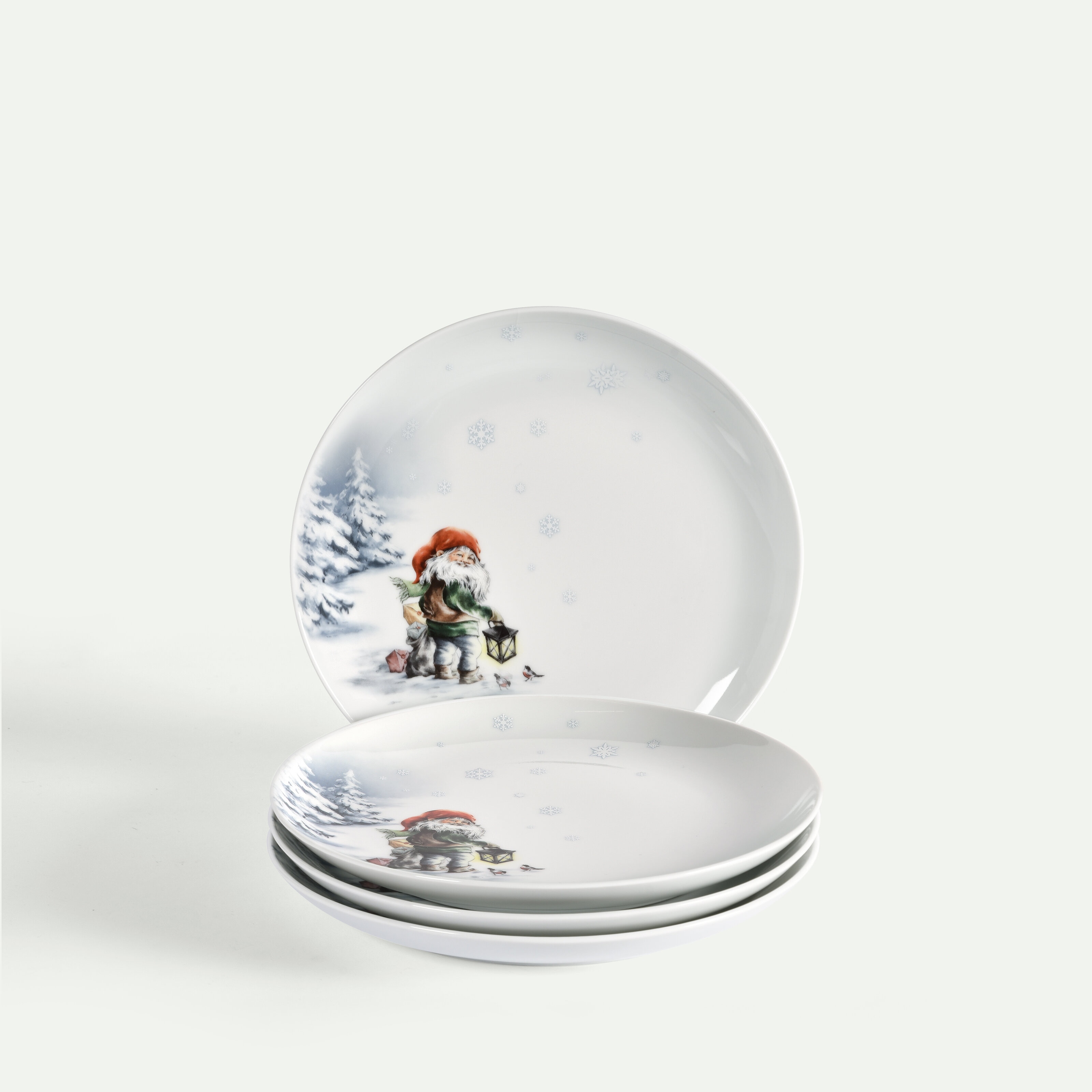 Tomtarnas Jul assiett 22 cm 4-pack